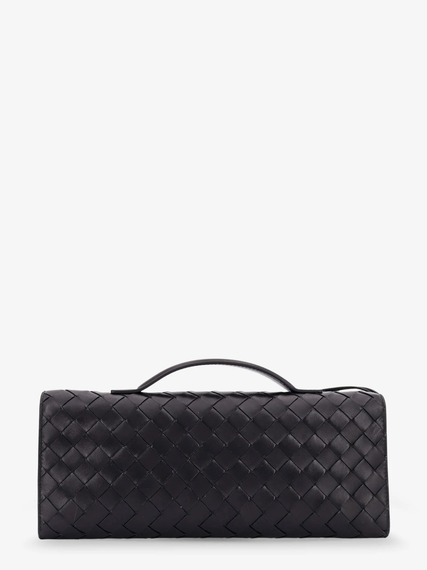 Andiamo Leather Clutch with Intrecciato Pattern
