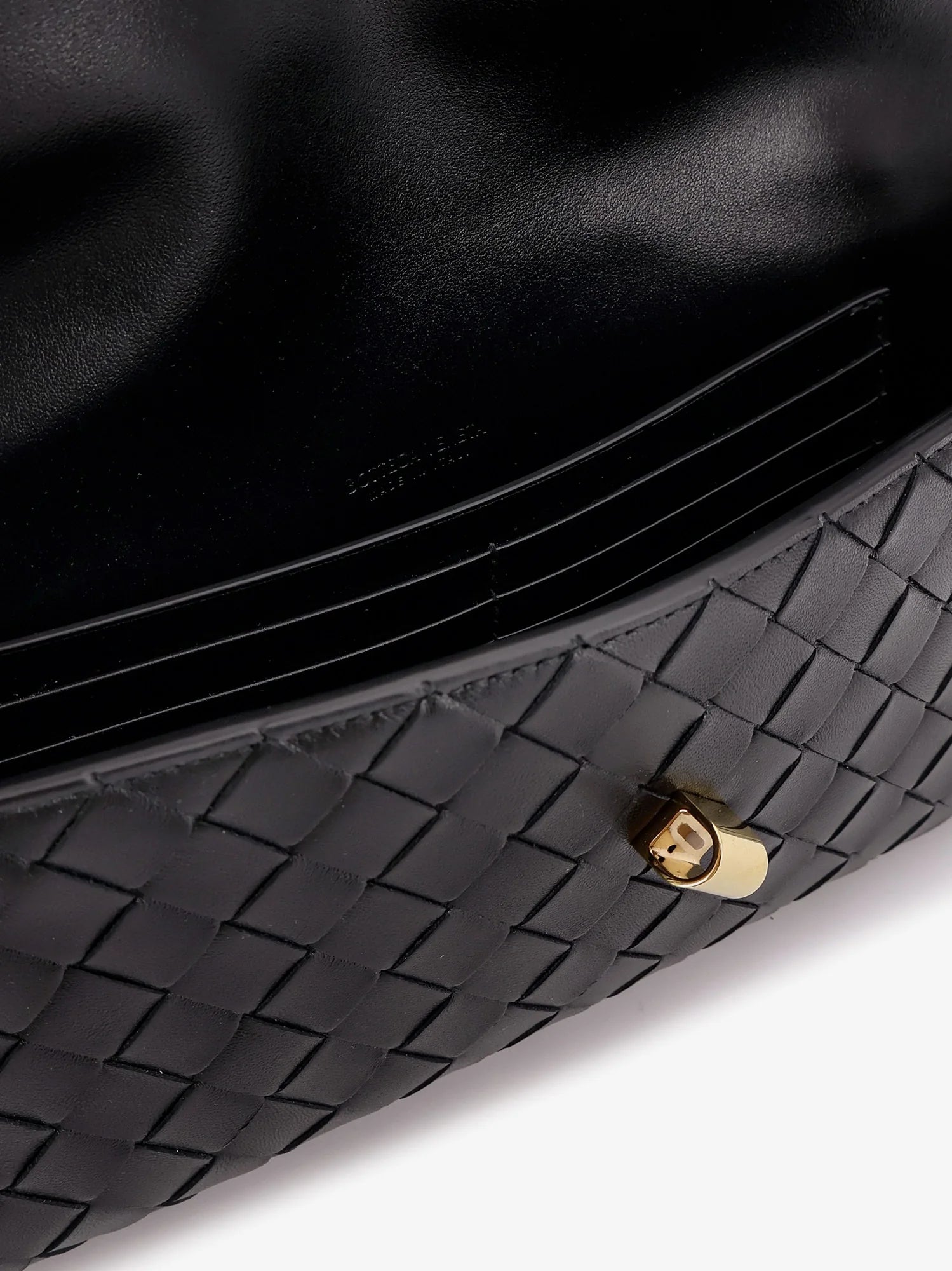 Andiamo Leather Clutch with Intrecciato Pattern