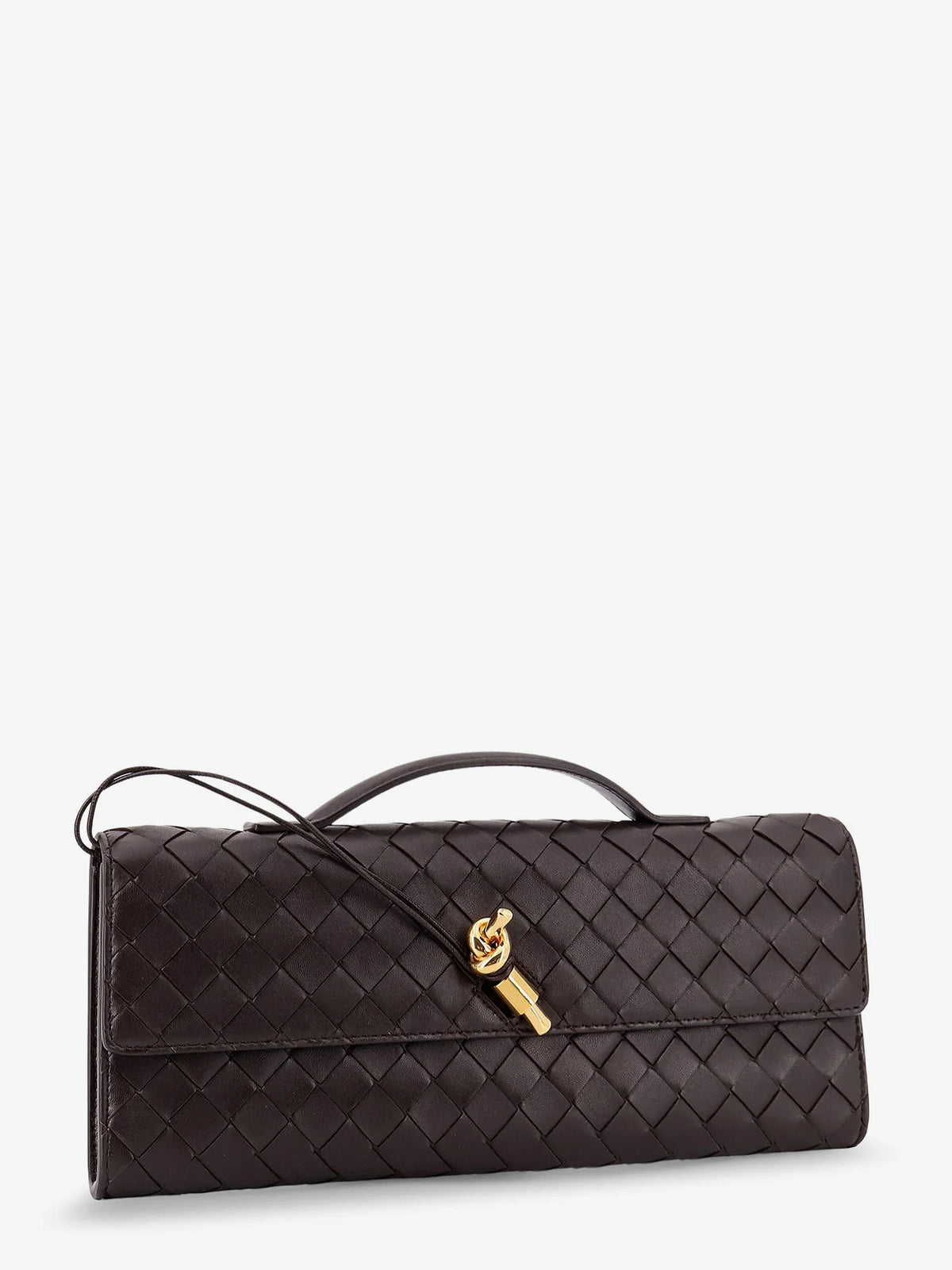 Andiamo Leather Clutch with Intrecciato motif