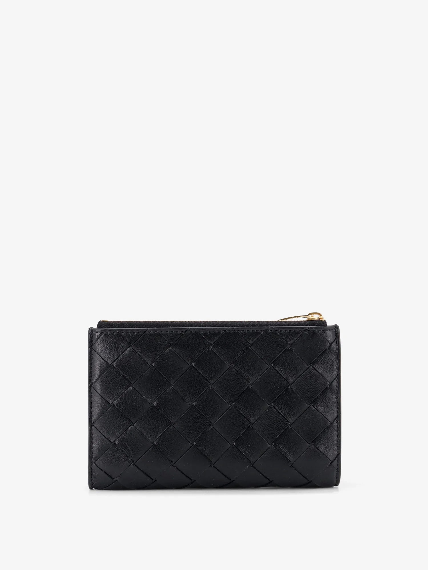 Leather wallet with Intrecciato pattern
