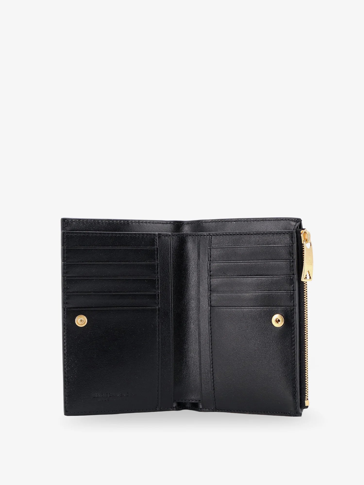 Leather wallet with Intrecciato pattern