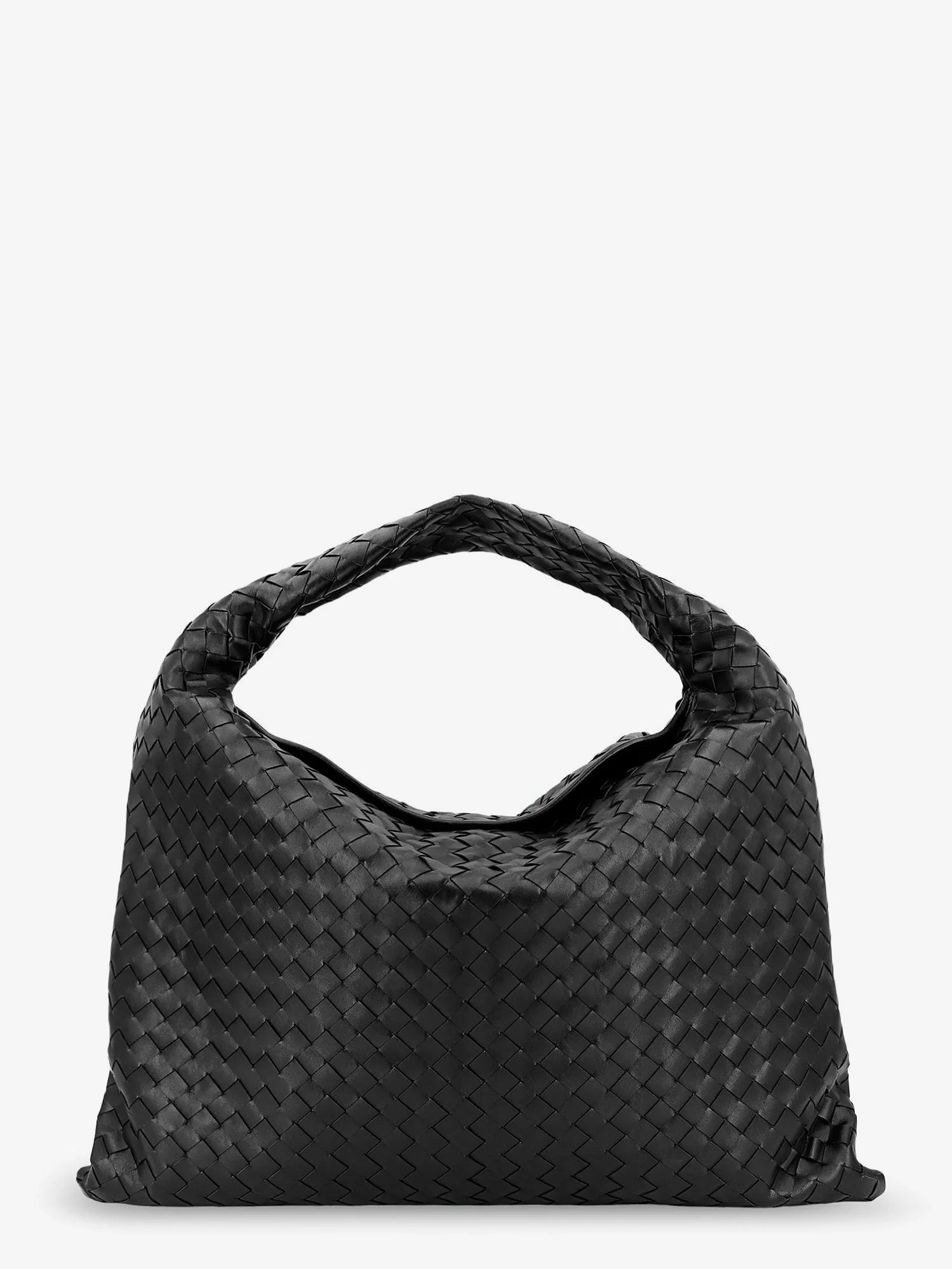 Hop Hobo Leather Shoulder Bag with Intreccio Pattern