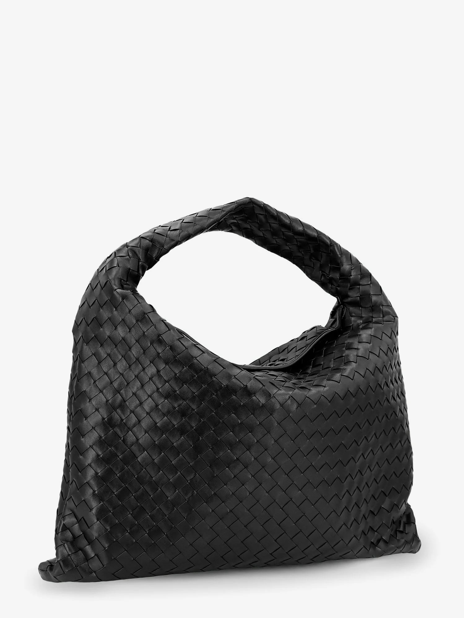 Hop Hobo Leather Shoulder Bag with Intreccio Pattern
