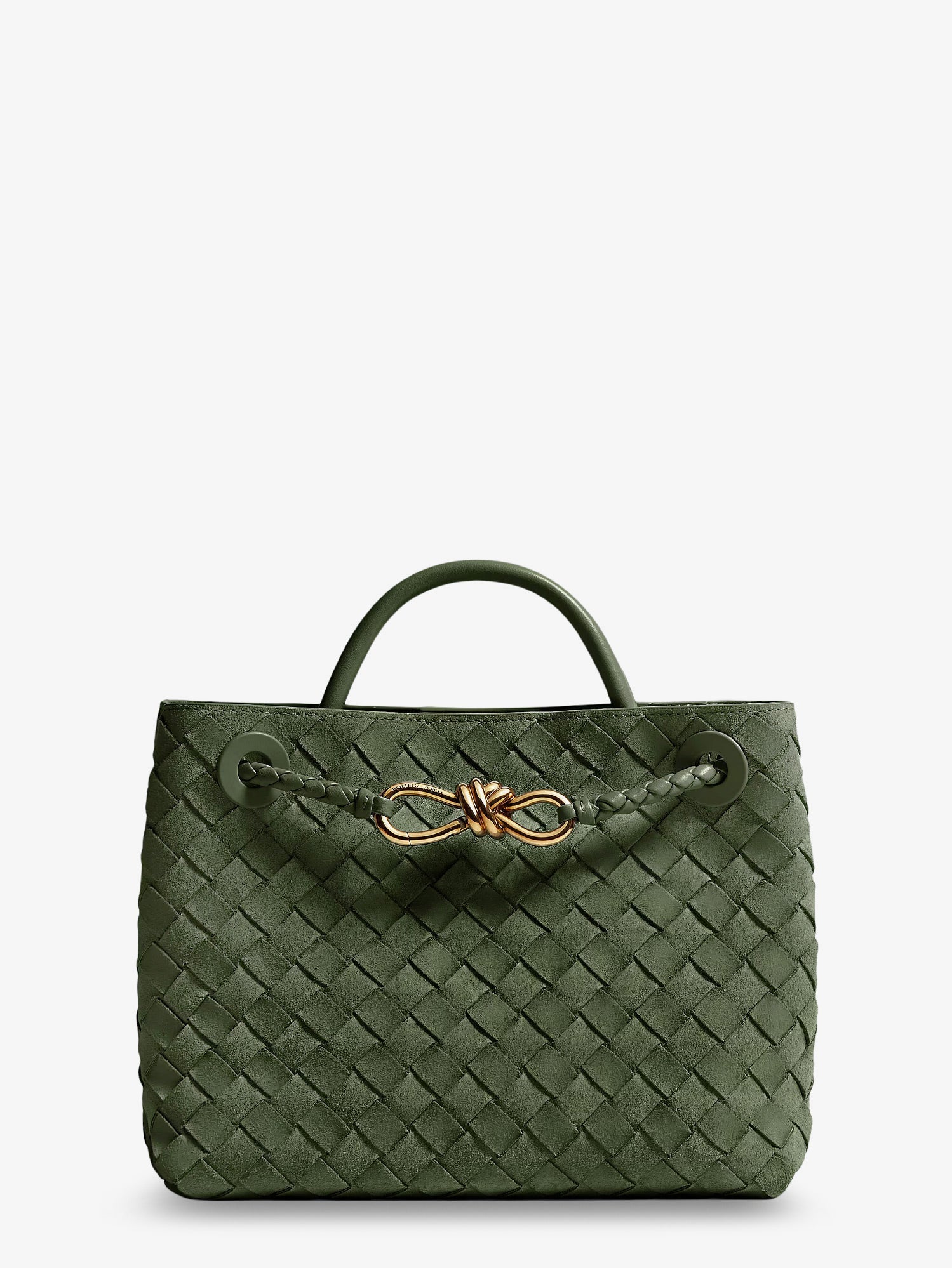 Small Andiamo suede handbag with Intrecciato motif