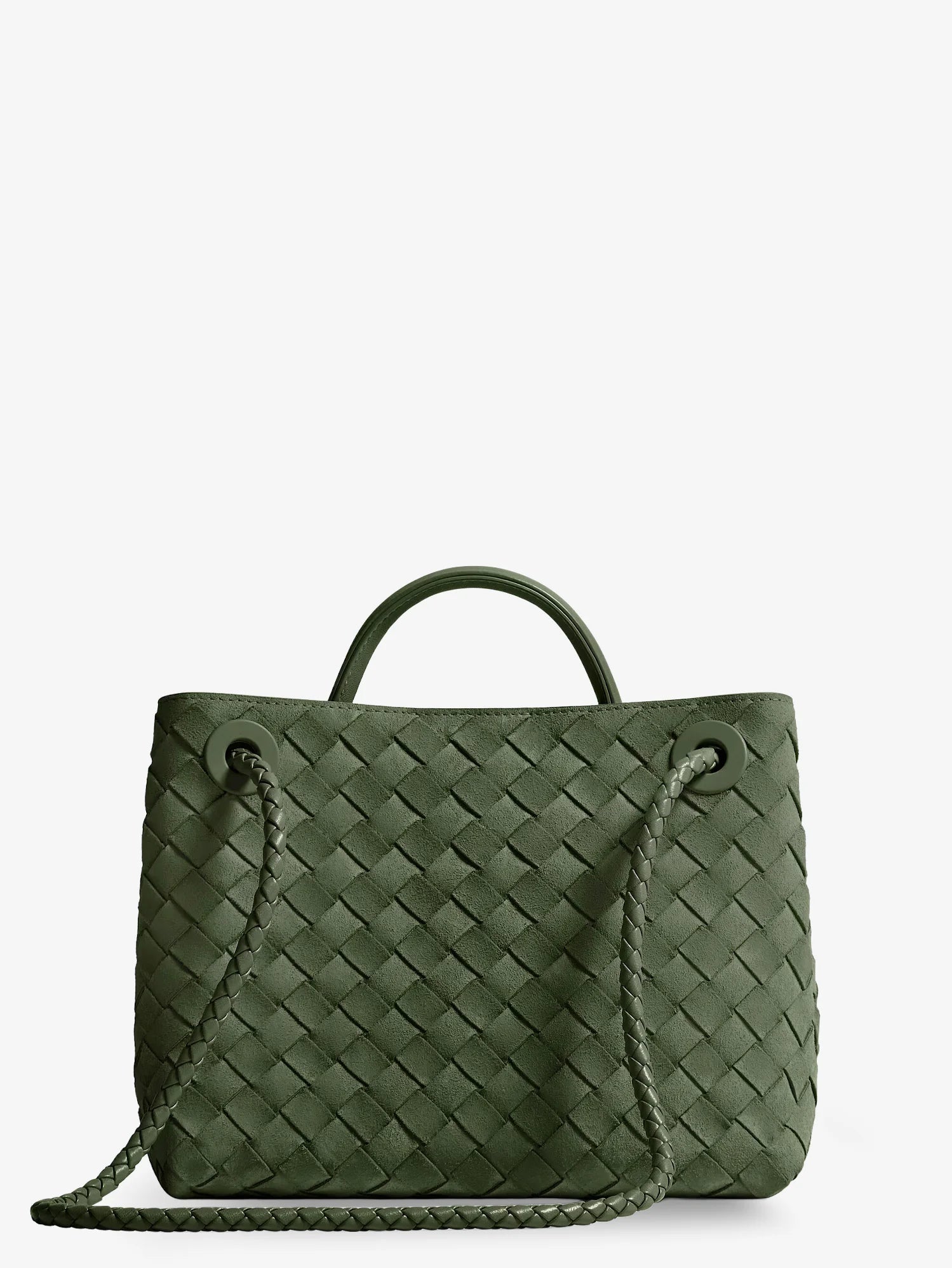 Small Andiamo suede handbag with Intrecciato motif