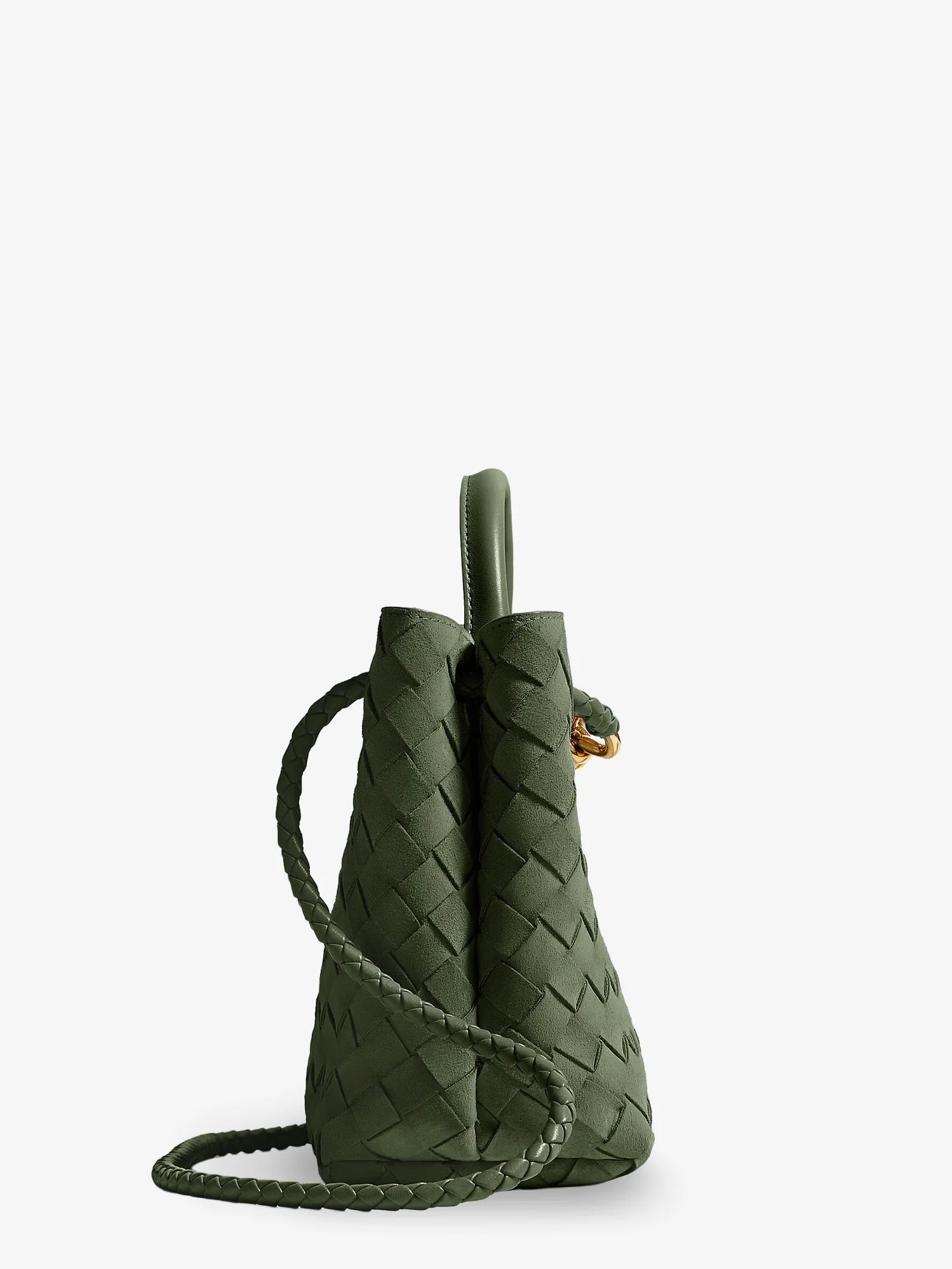 Small Andiamo suede handbag with Intrecciato motif