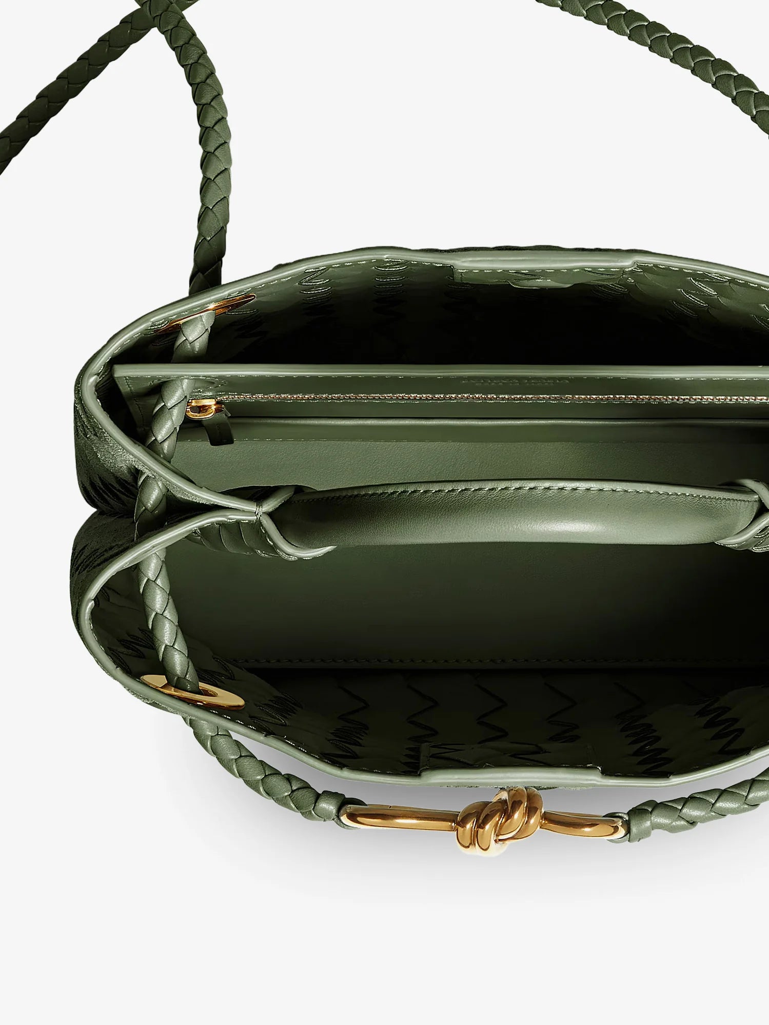 Small Andiamo suede handbag with Intrecciato motif