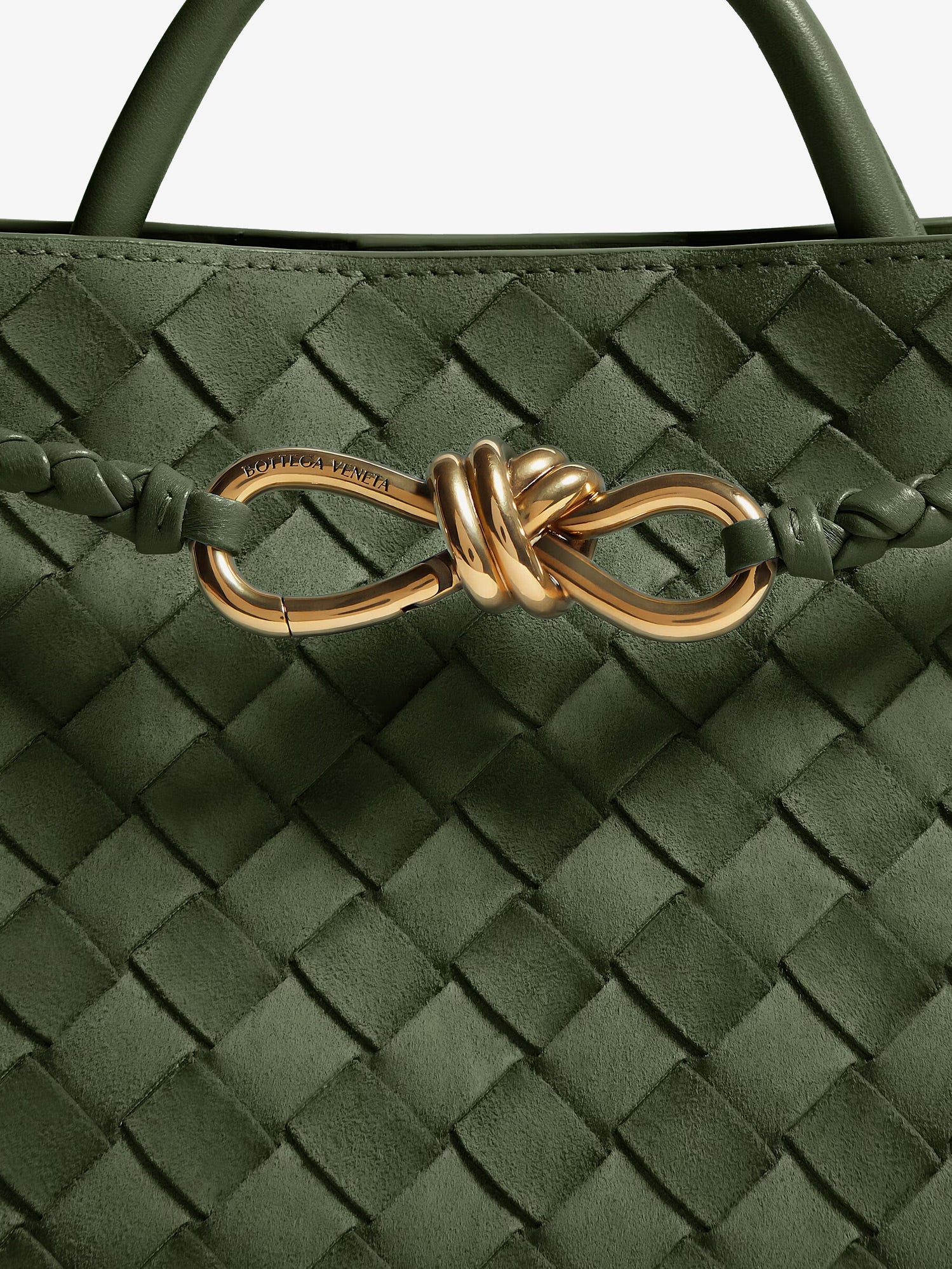 Small Andiamo suede handbag with Intrecciato motif