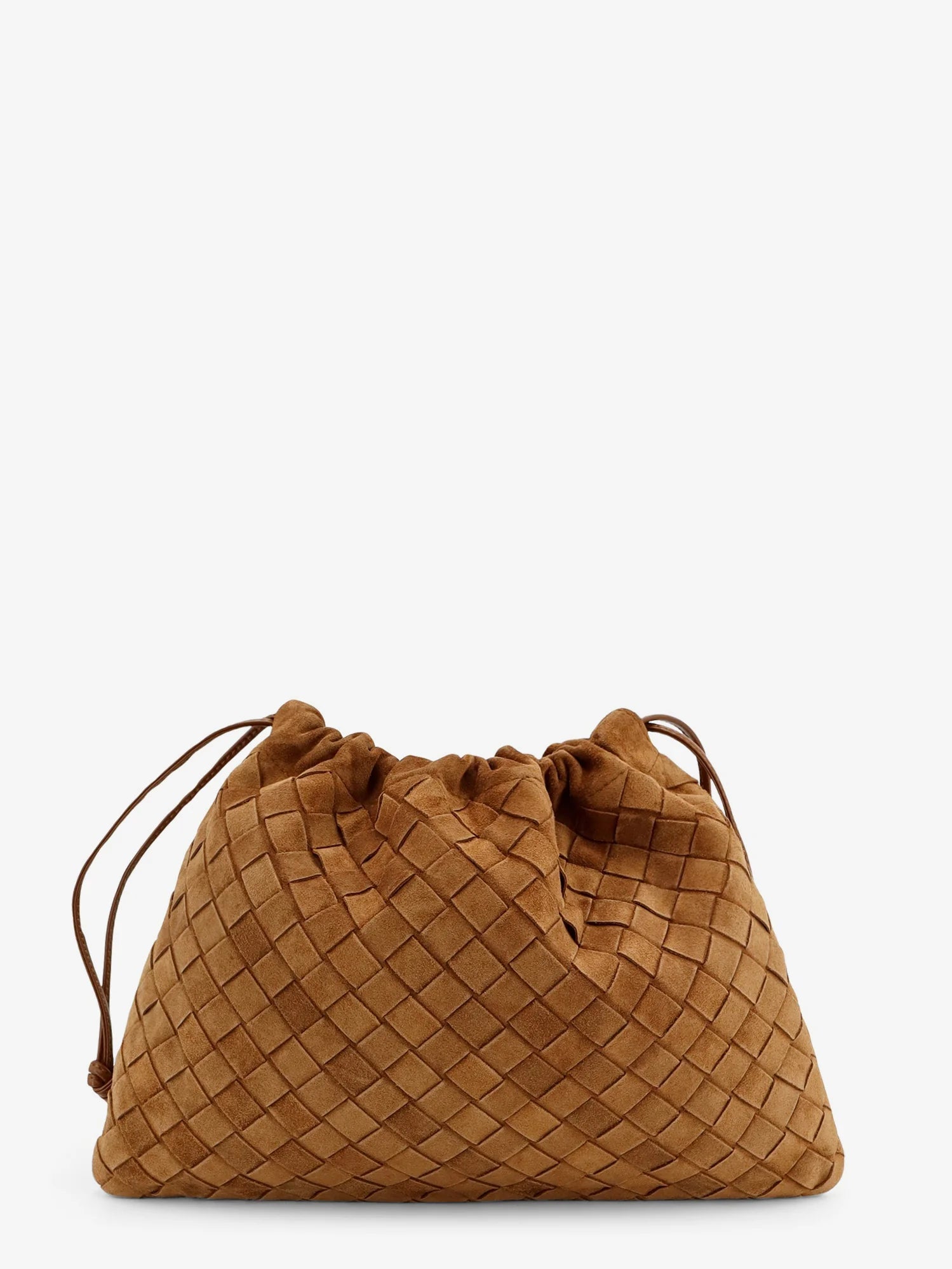 Medium Dustbag in suede with Intrecciato effect