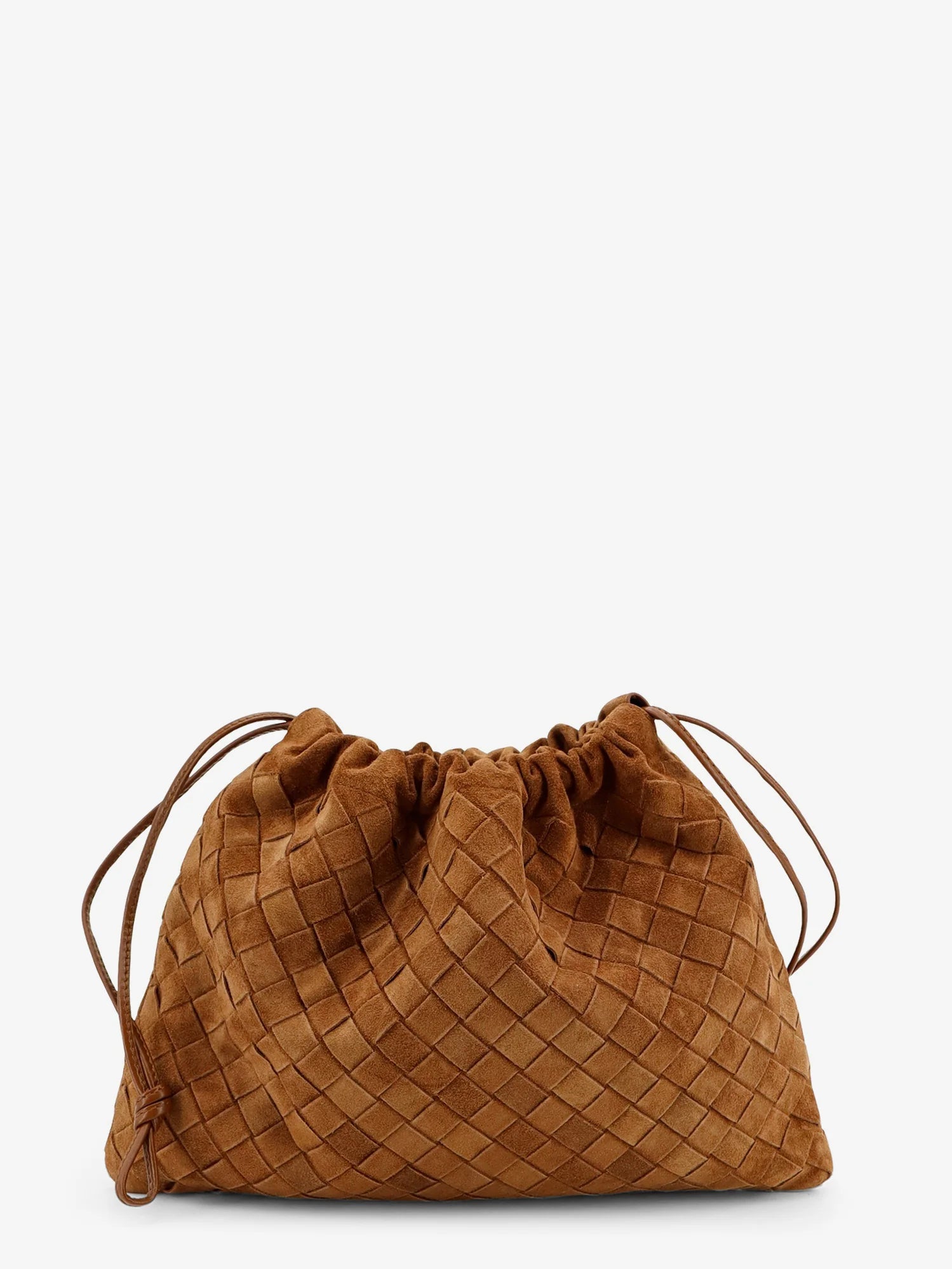 Medium Dustbag in suede with Intrecciato effect