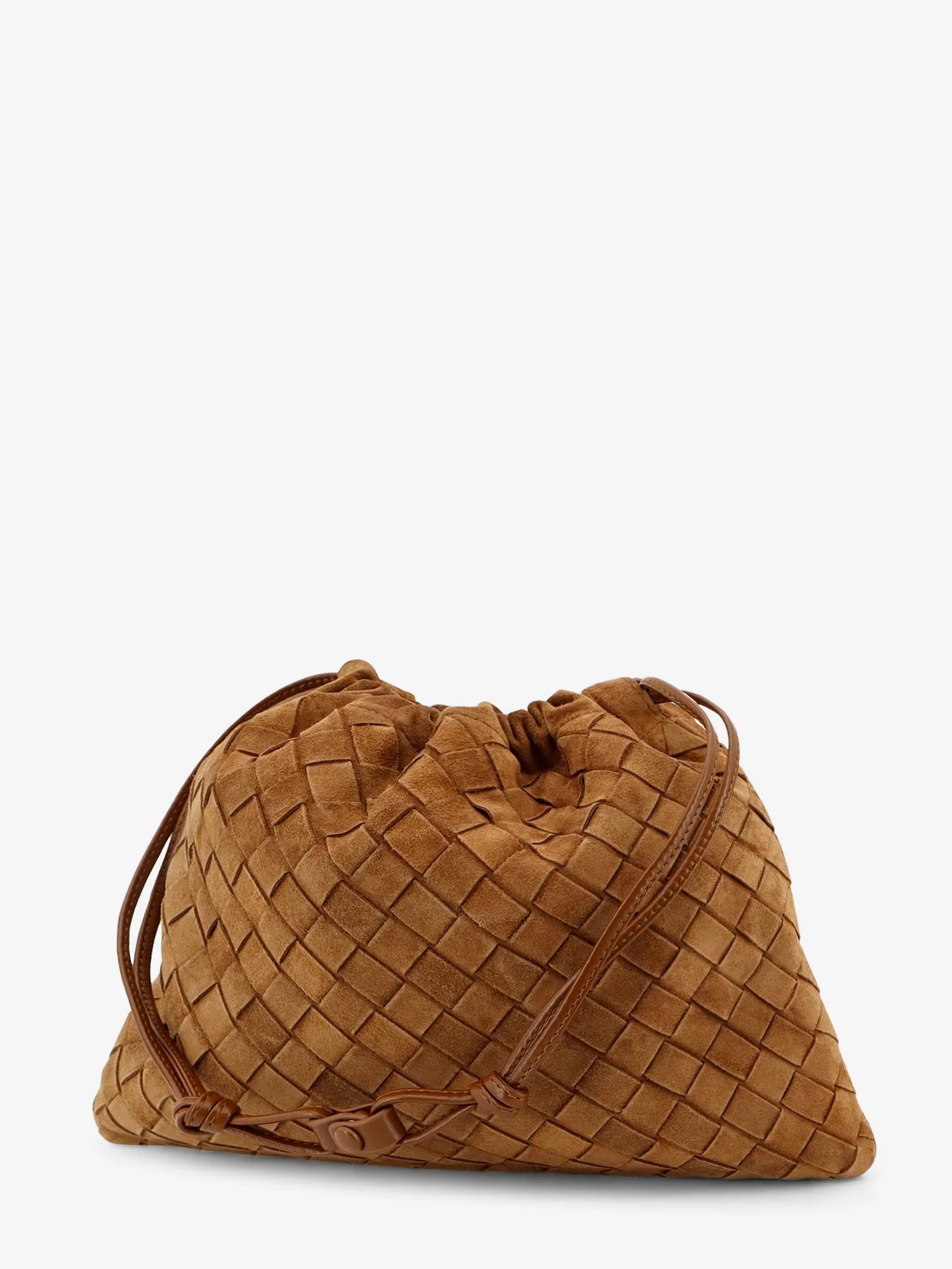 Medium Dustbag in suede with Intrecciato effect