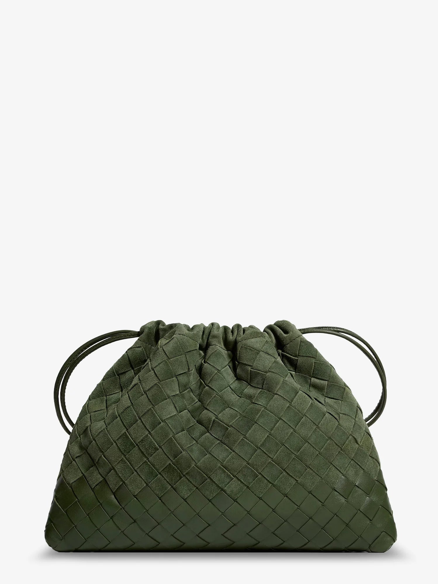 Medium Dustbag in suede with Intrecciato effect