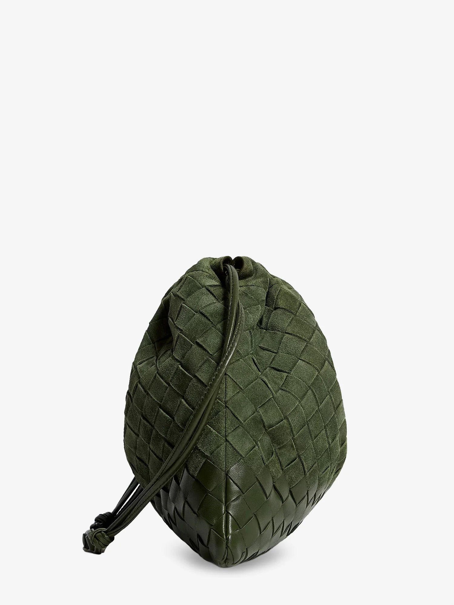 Medium Dustbag in suede with Intrecciato effect
