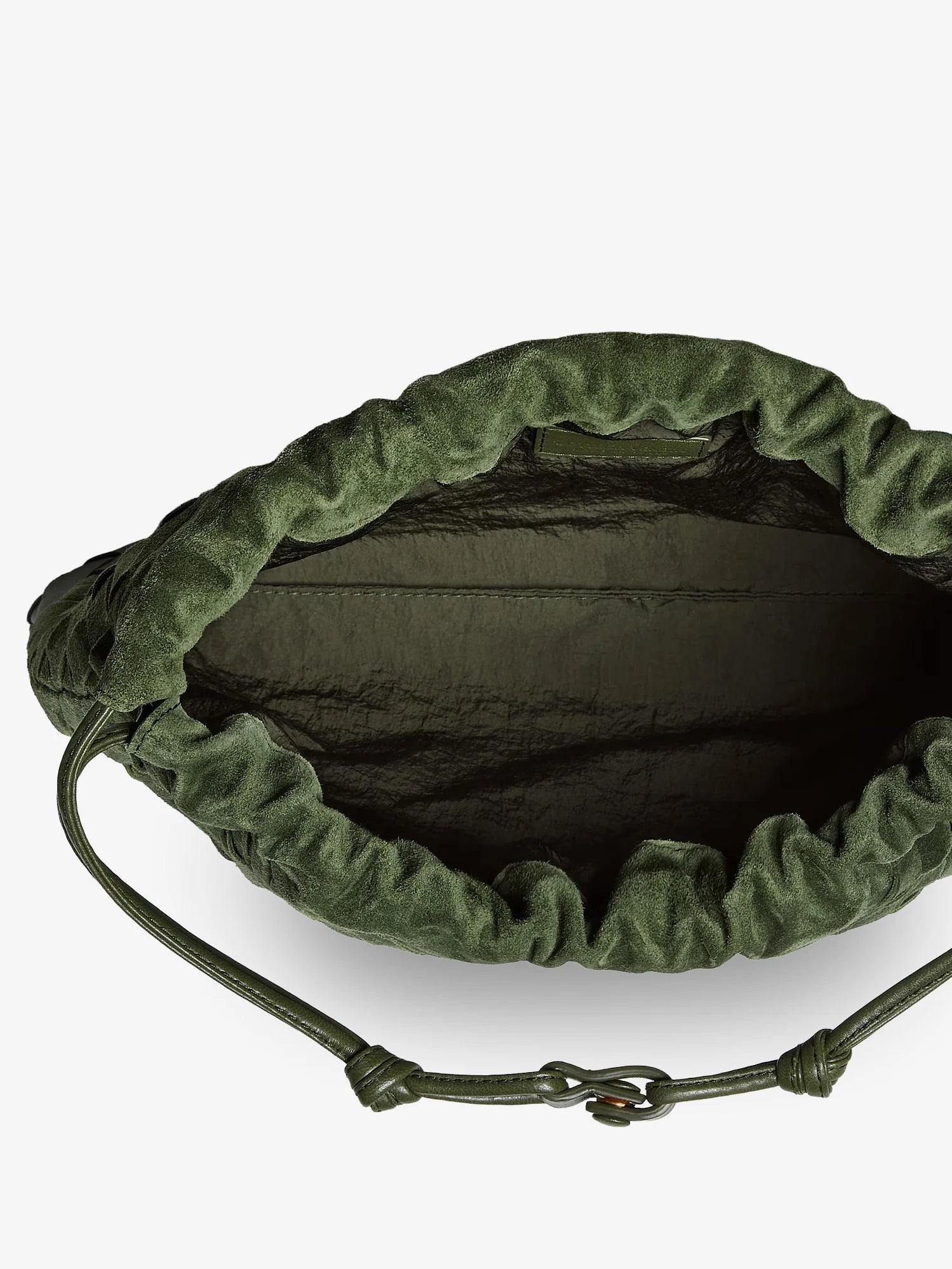 Medium Dustbag in suede with Intrecciato effect