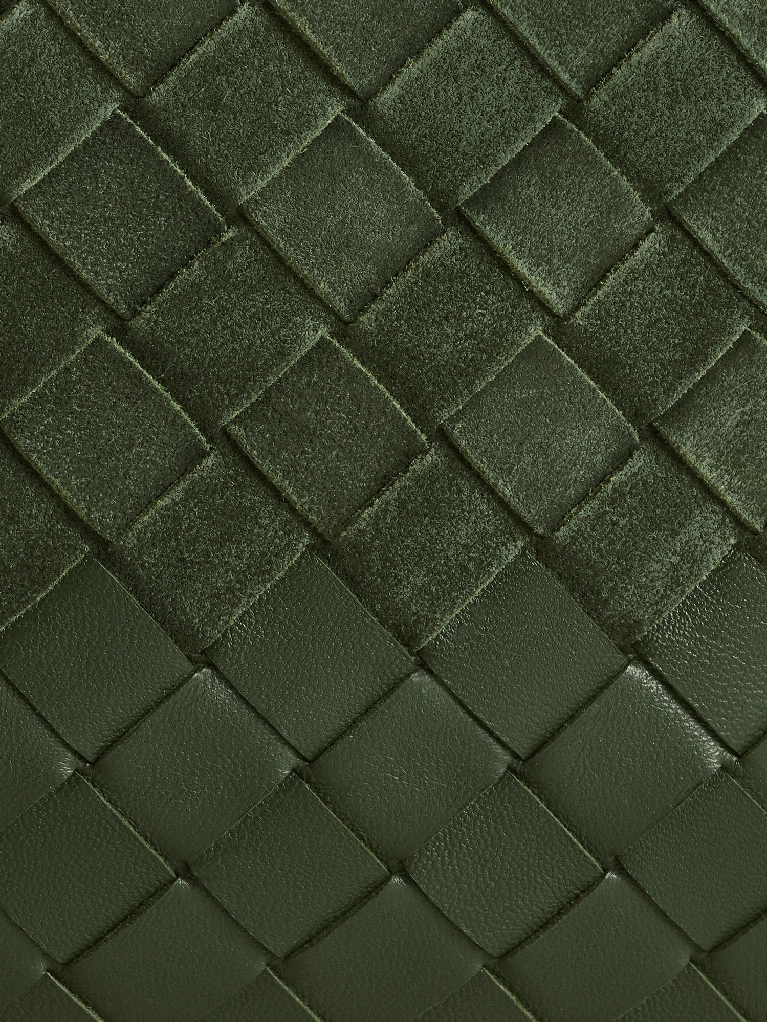 Medium Dustbag in suede with Intrecciato effect