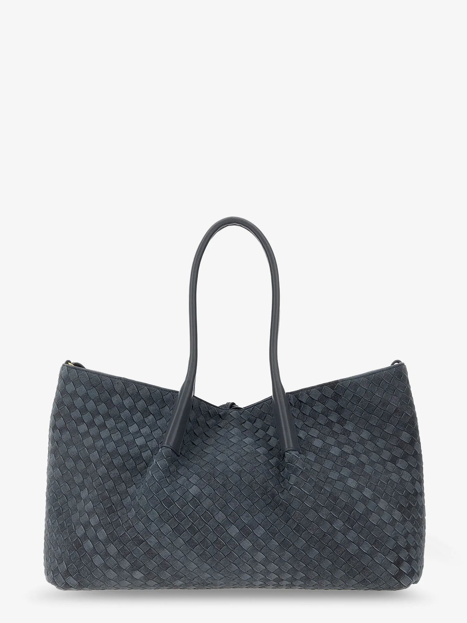 Pinacoteca suede handbag with Intrecciato motif
