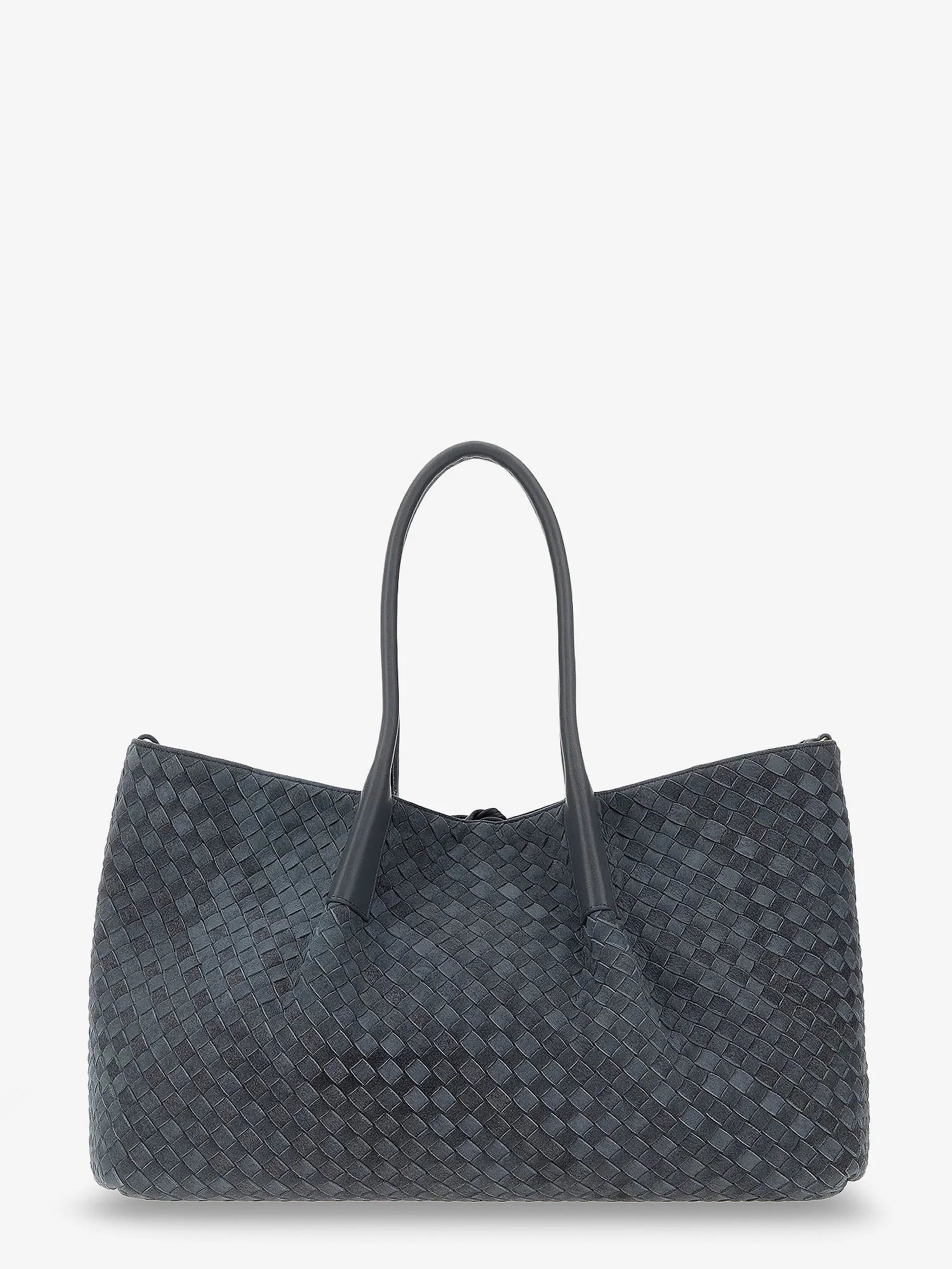 Pinacoteca suede handbag with Intrecciato motif