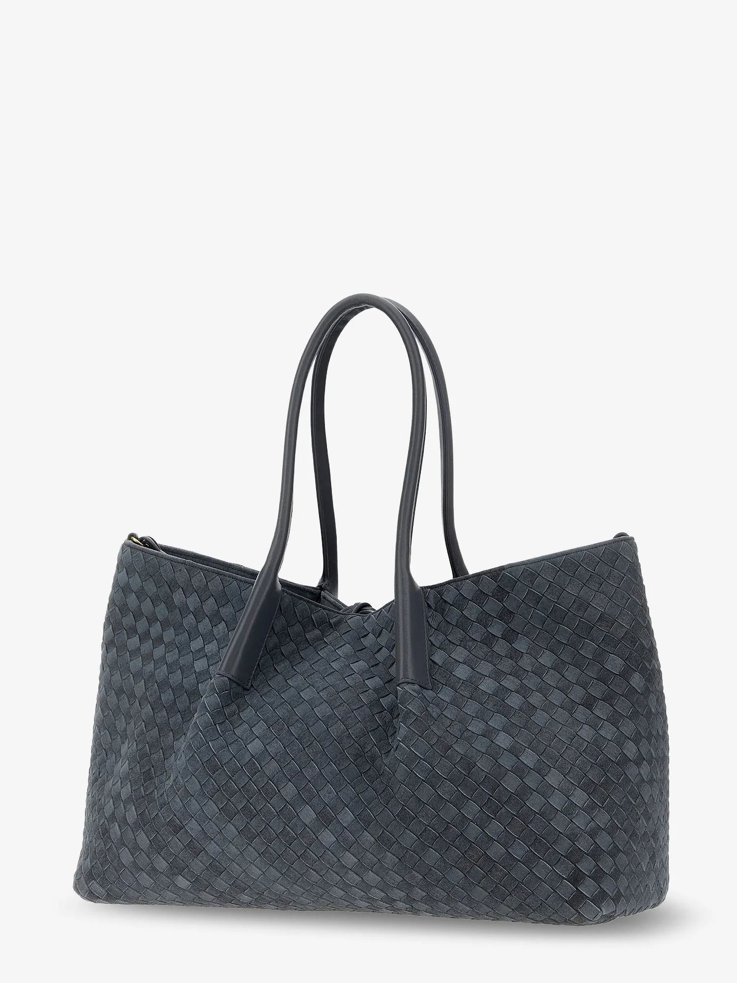 Pinacoteca suede handbag with Intrecciato motif