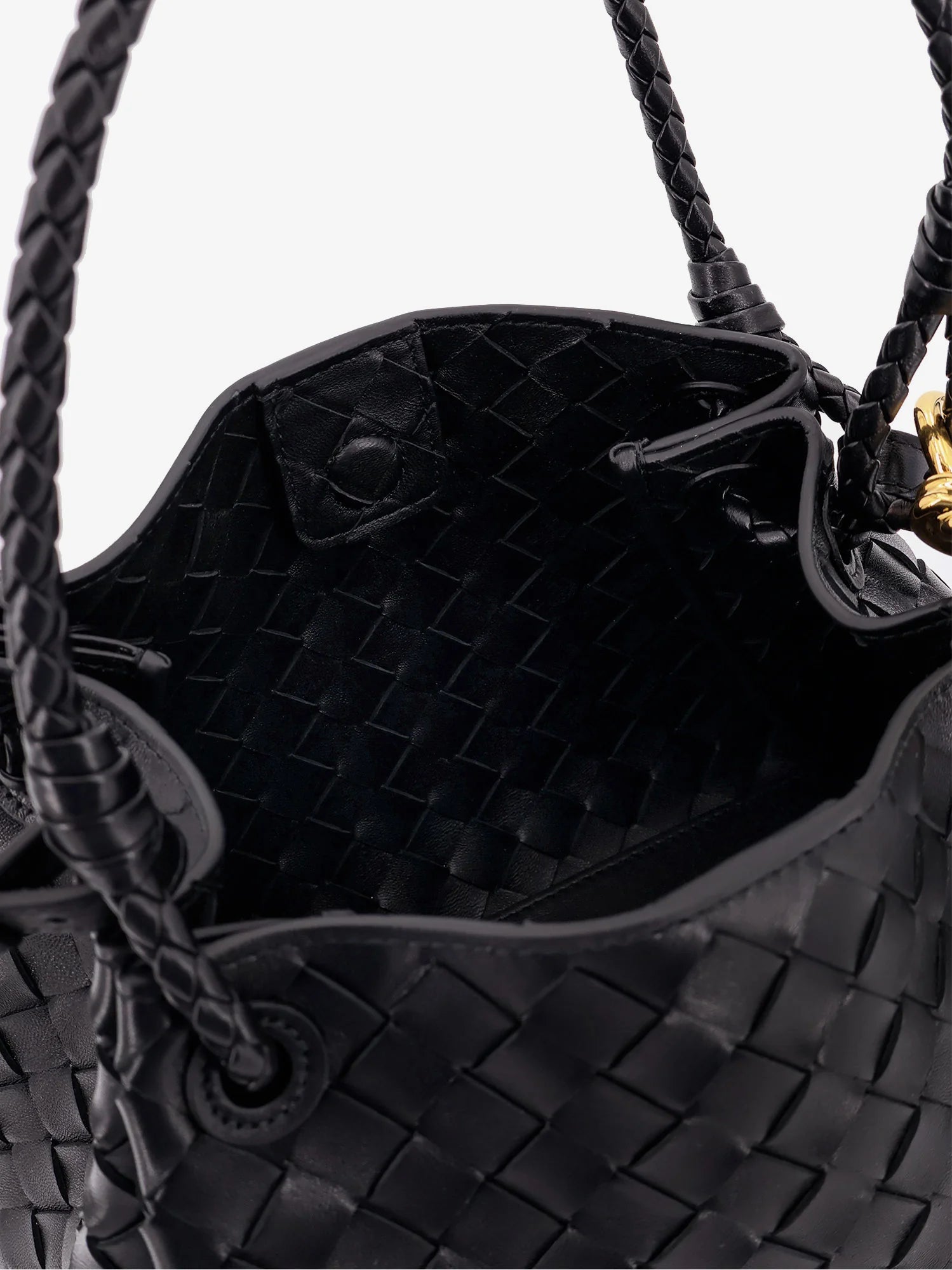 Parachute leather shoulder bag with Intrecciato motif and Knot detail