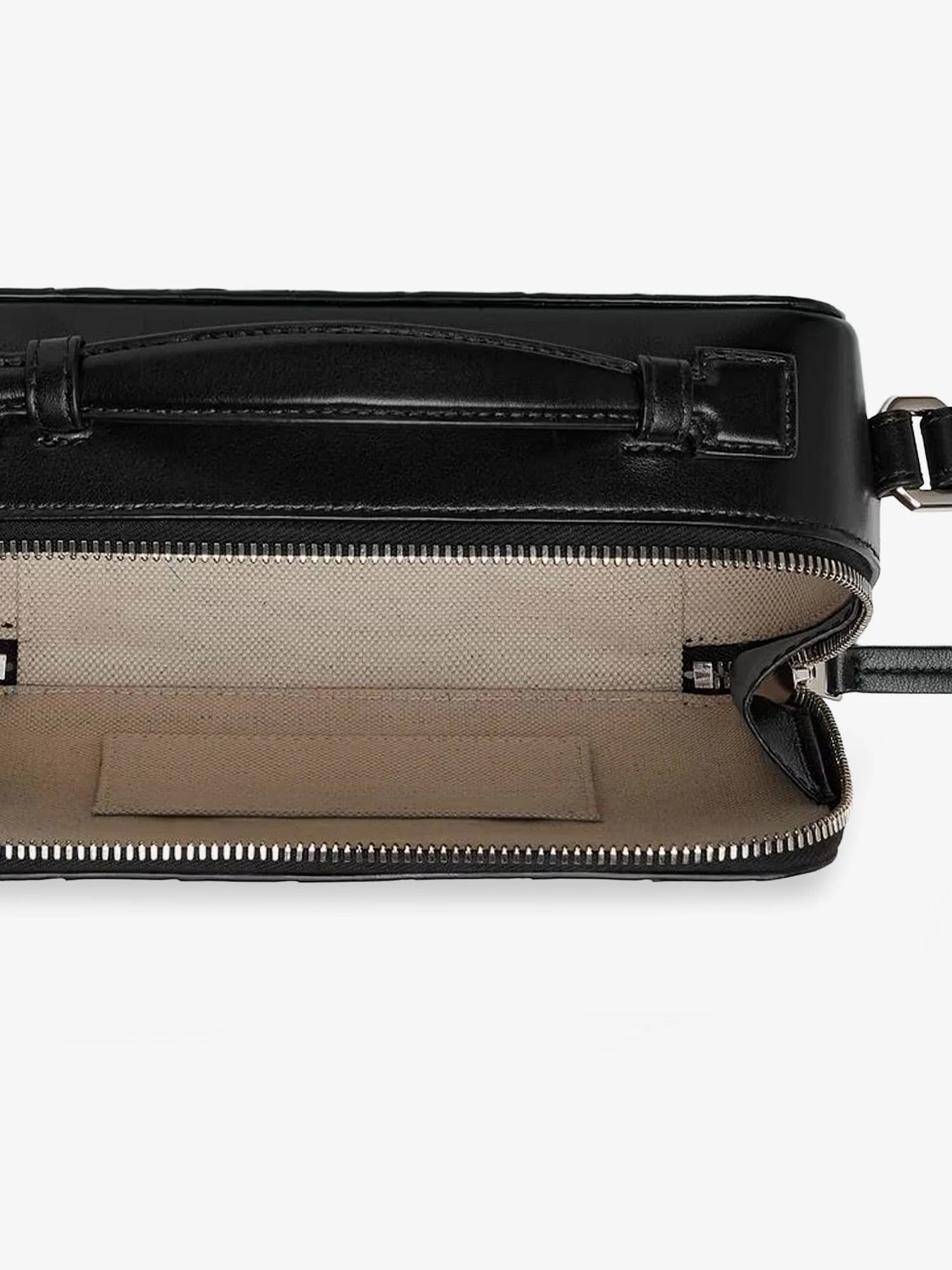 Leather clutch bag with Intrecciato motif