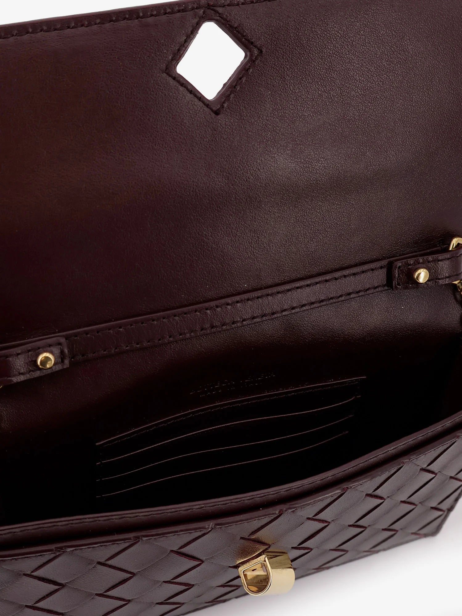 Leather crossbody bag with Intrecciato motif