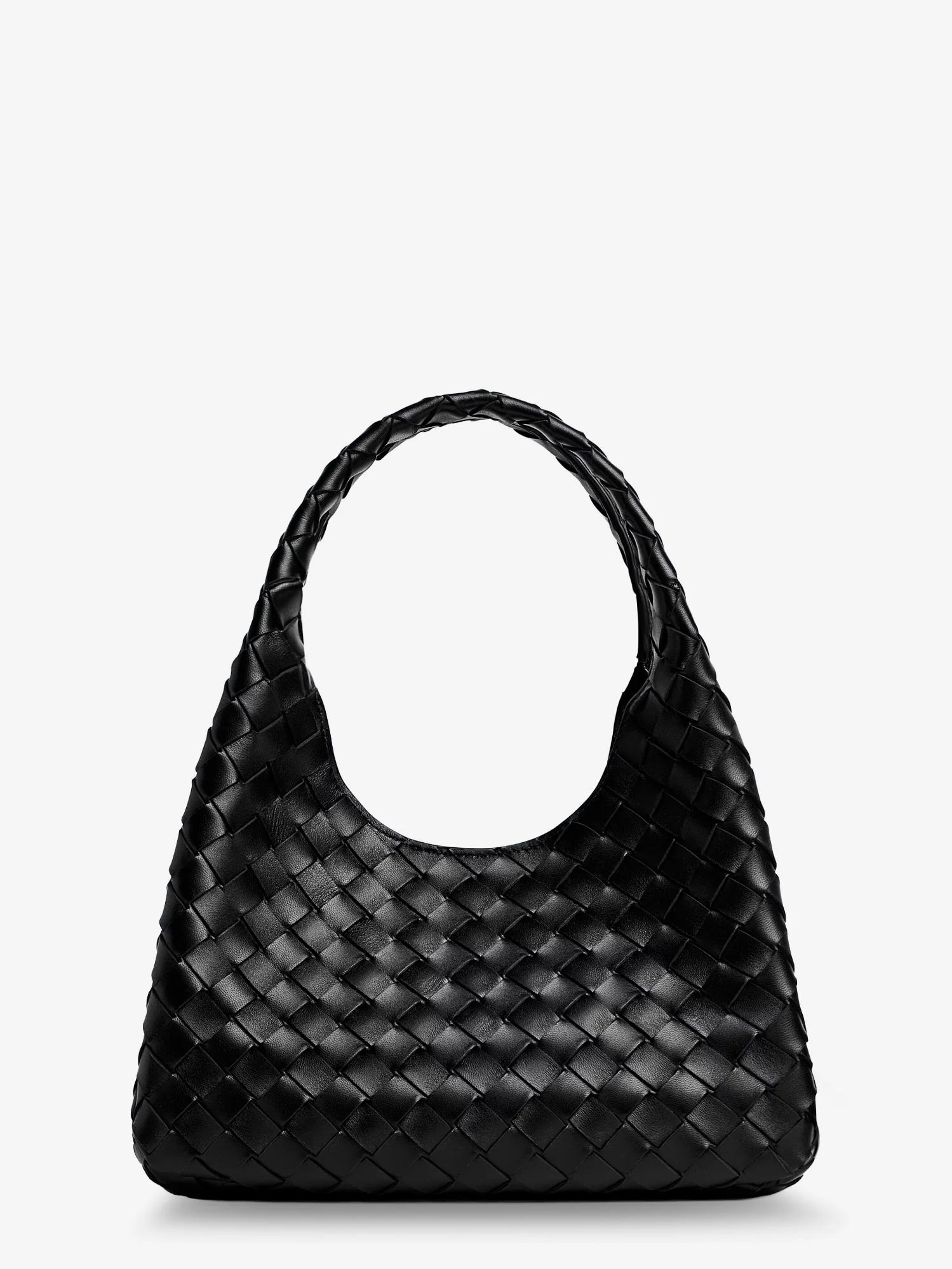 Campana leather shoulder bag with Intrecciato motif