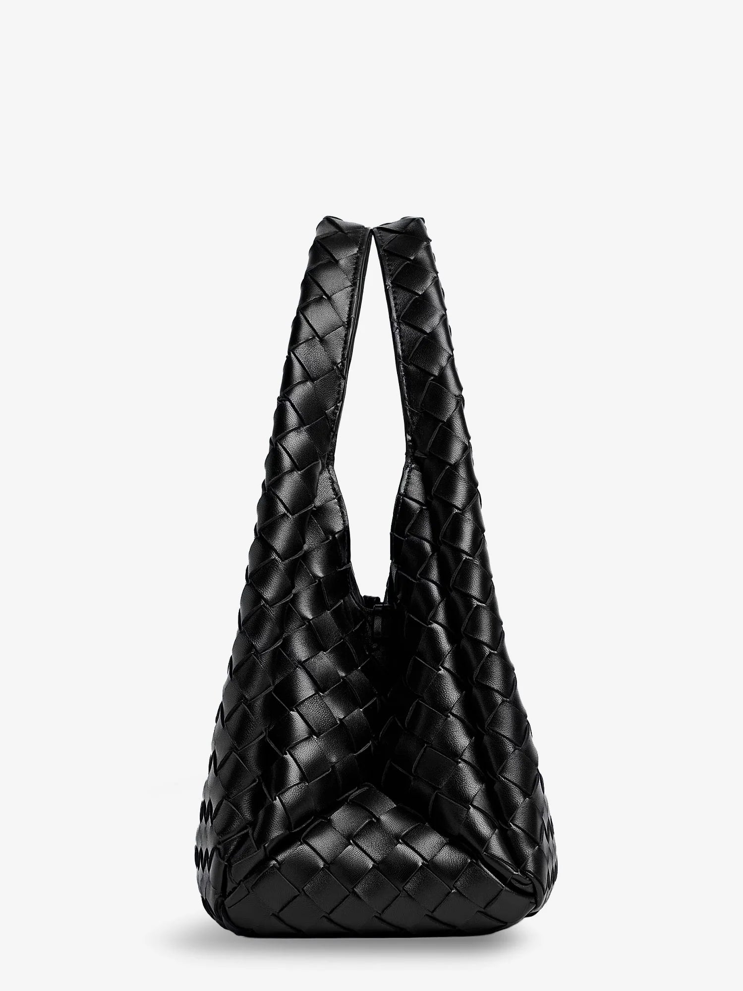 Campana leather shoulder bag with Intrecciato motif