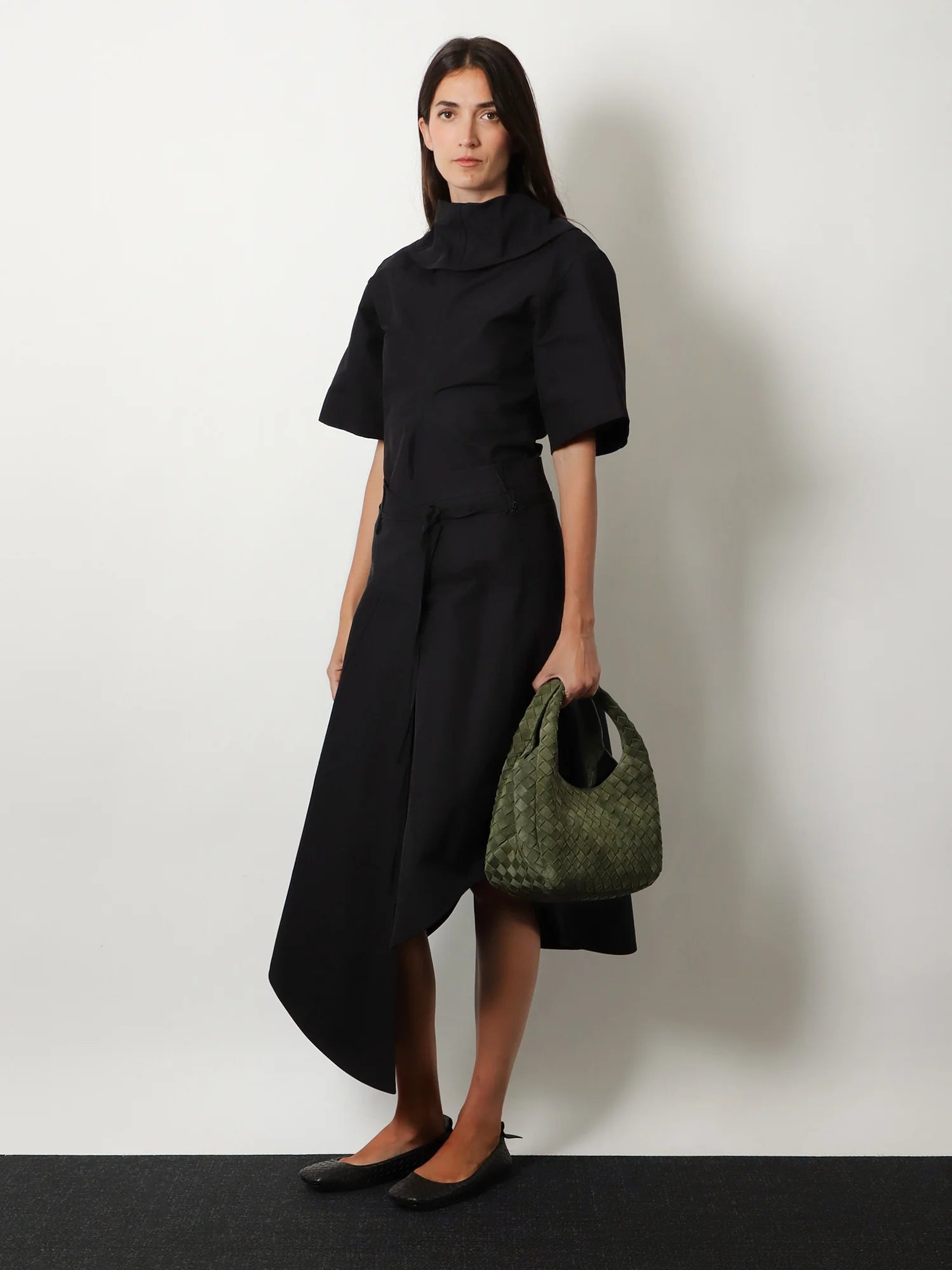 Campana leather shoulder bag with Intrecciato motif