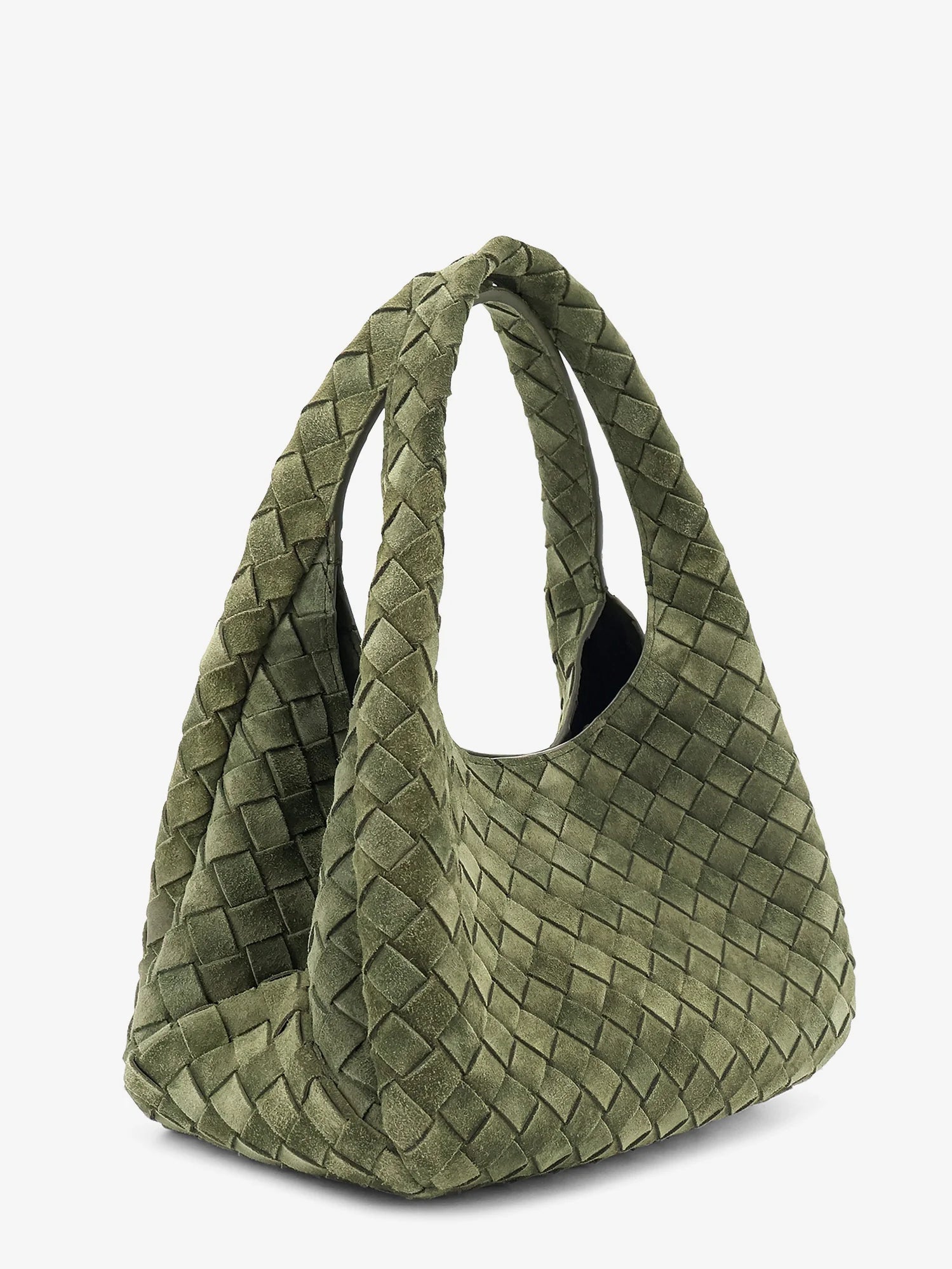 Campana leather shoulder bag with Intrecciato motif