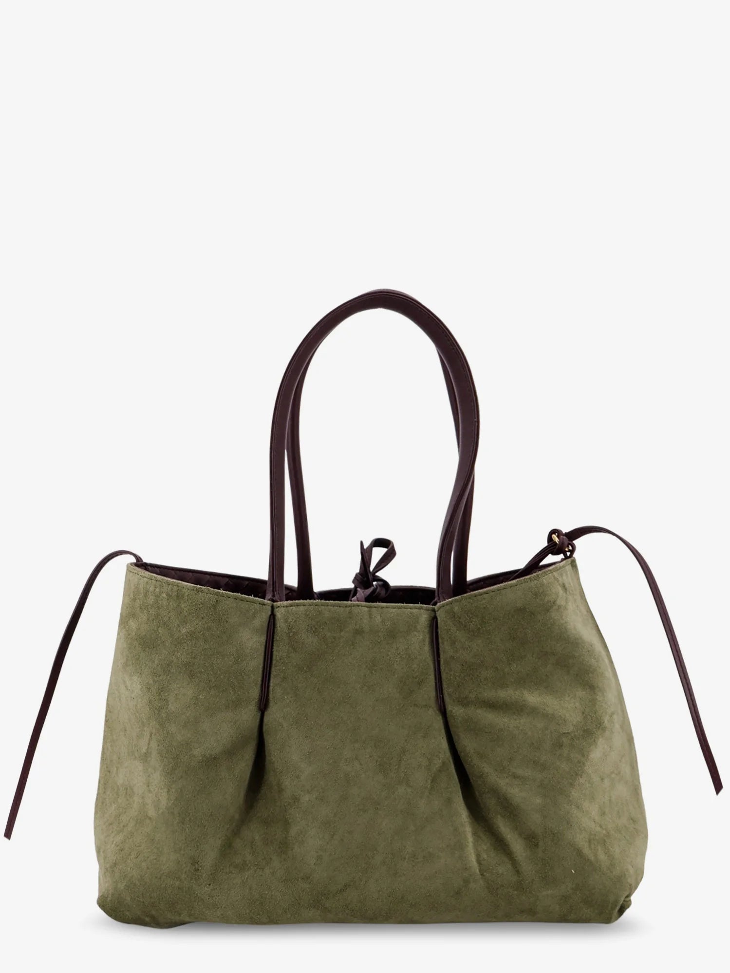 Pinacoteca leather handbag with Intrecciato motif