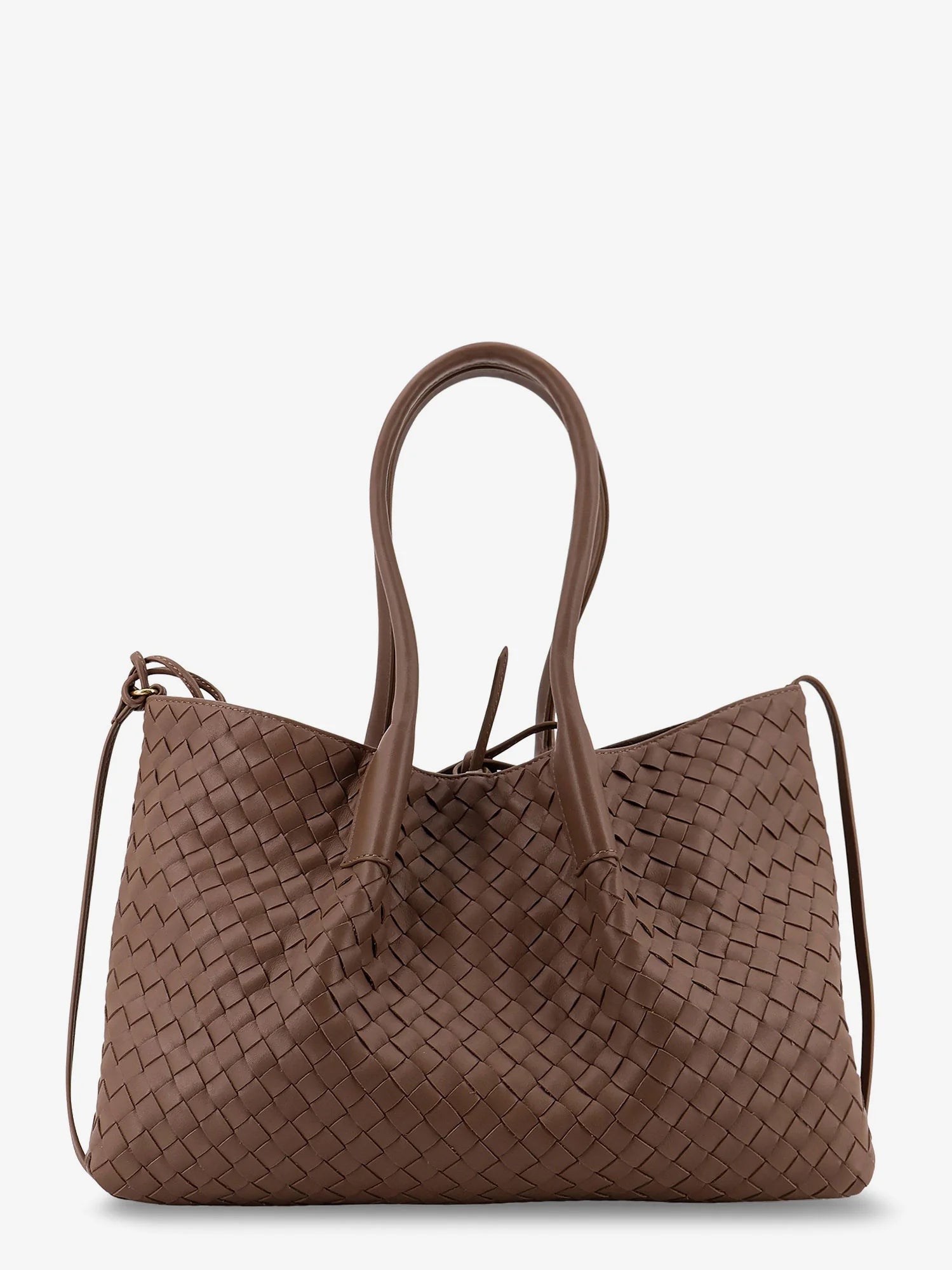 Pinacoteca leather handbag with Intrecciato motif