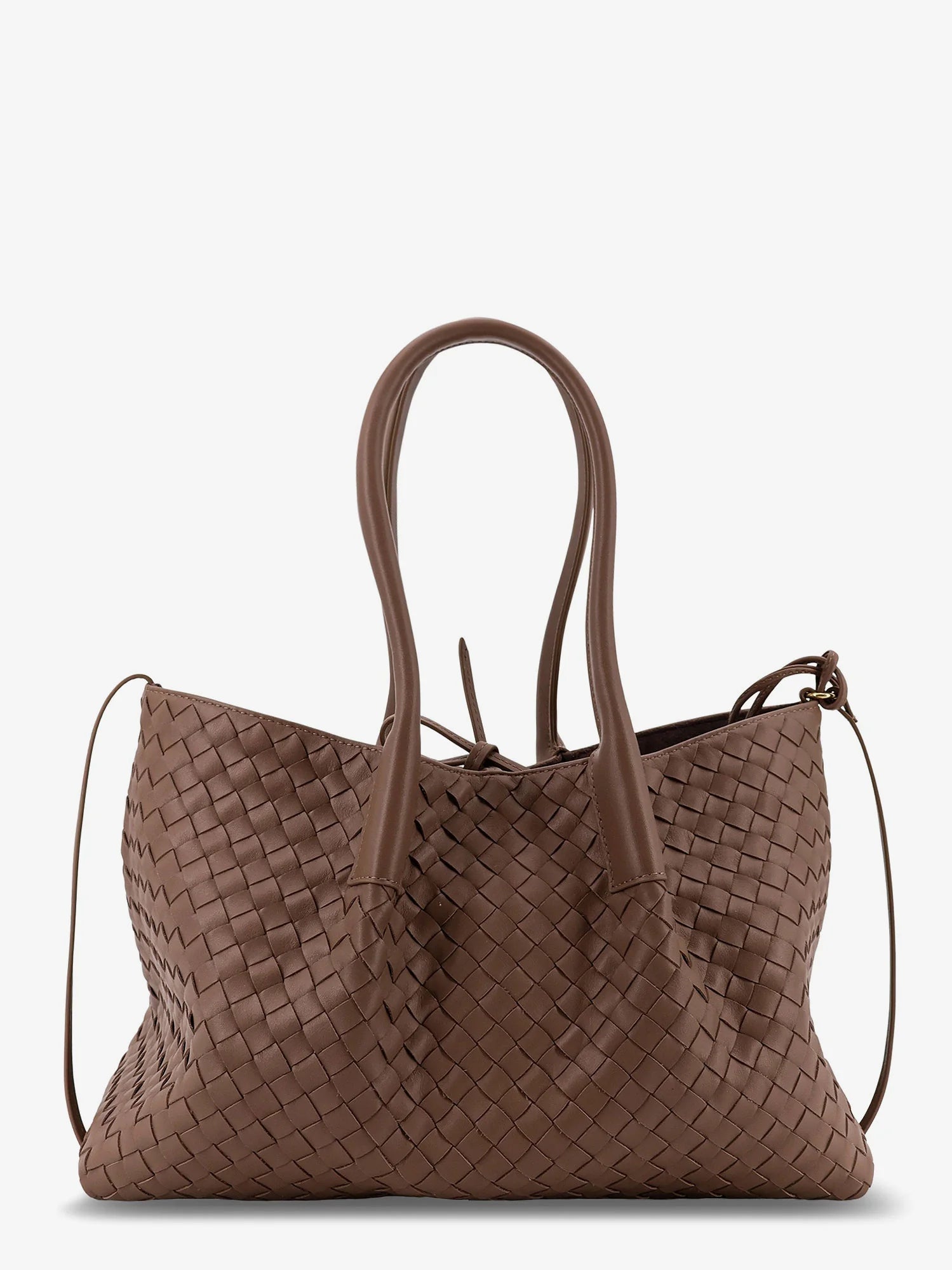Pinacoteca leather handbag with Intrecciato motif