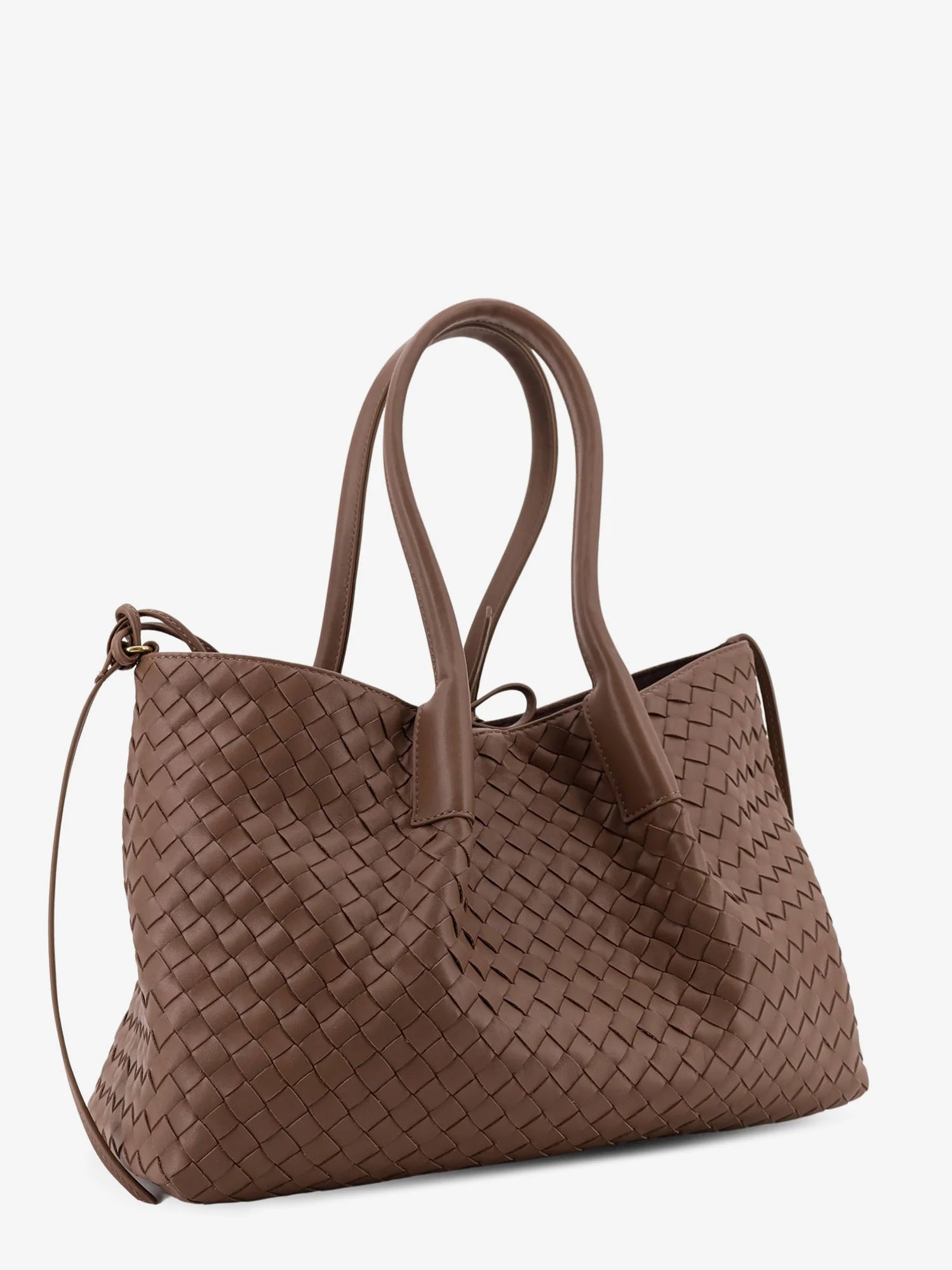 Pinacoteca leather handbag with Intrecciato motif