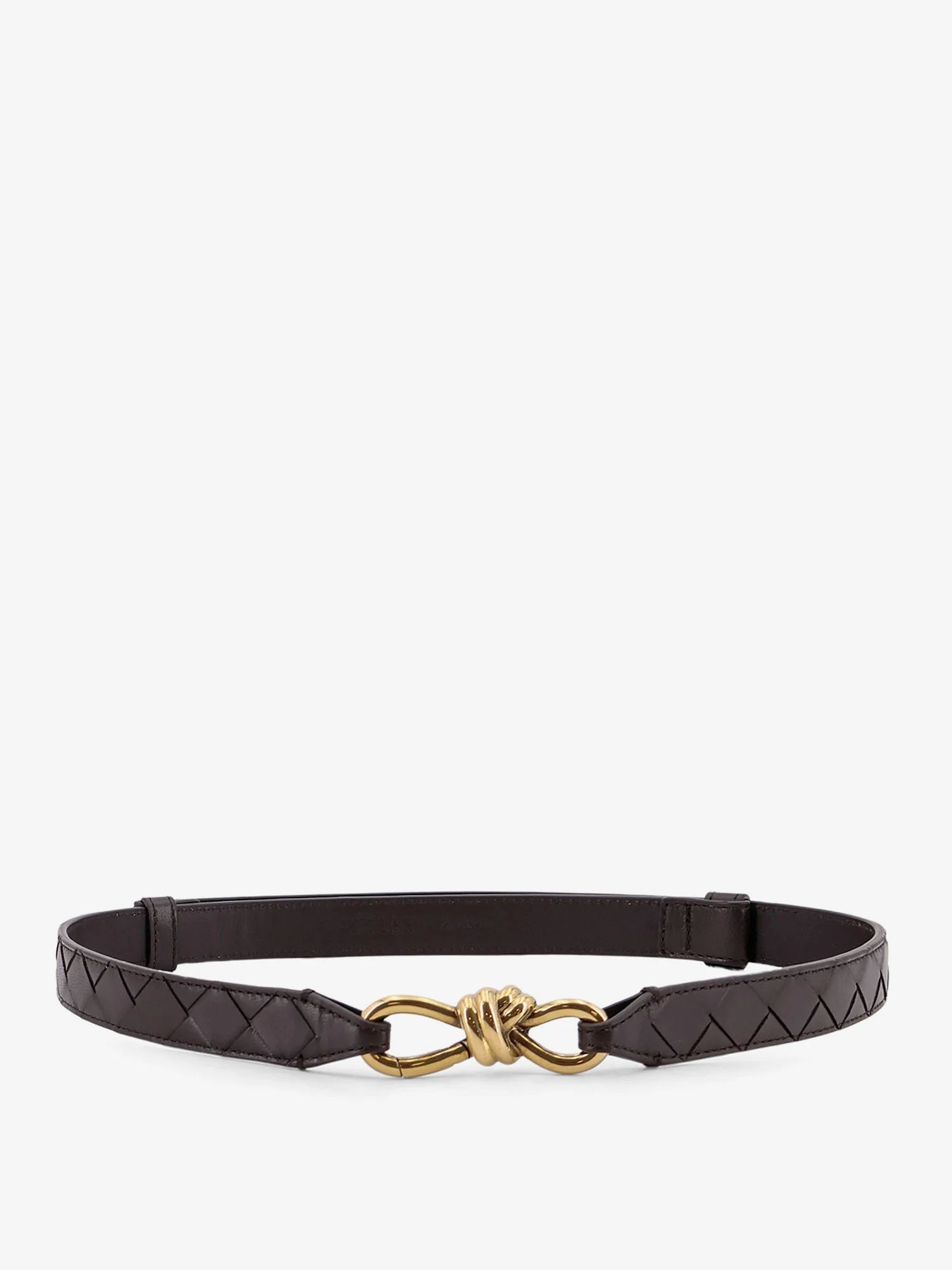 Leather belt with Intrecciato motif