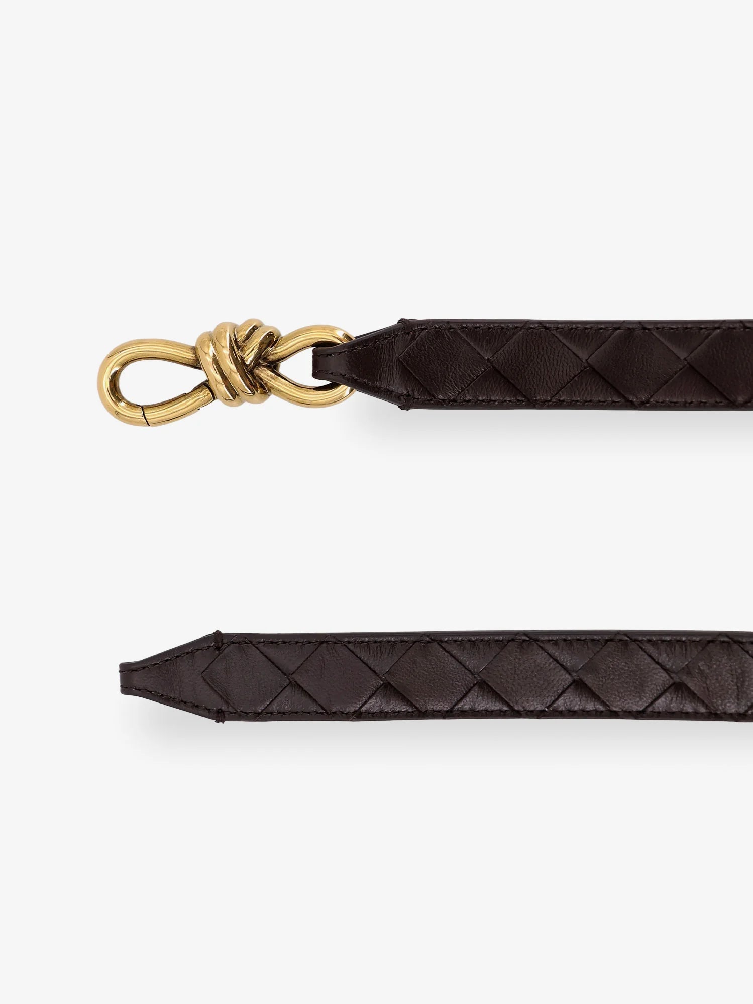 Leather belt with Intrecciato motif