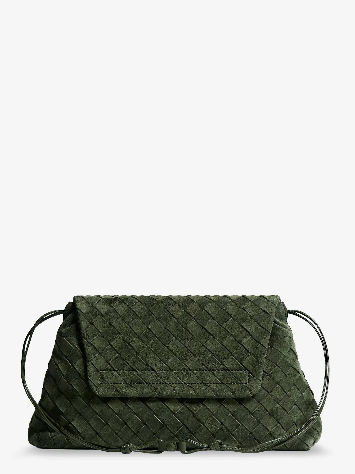 Suede Giorno crossbody bag with Intrecciato motif
