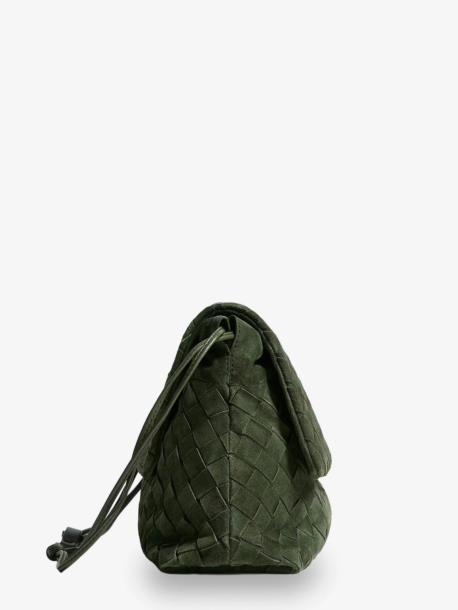 Suede Giorno crossbody bag with Intrecciato motif