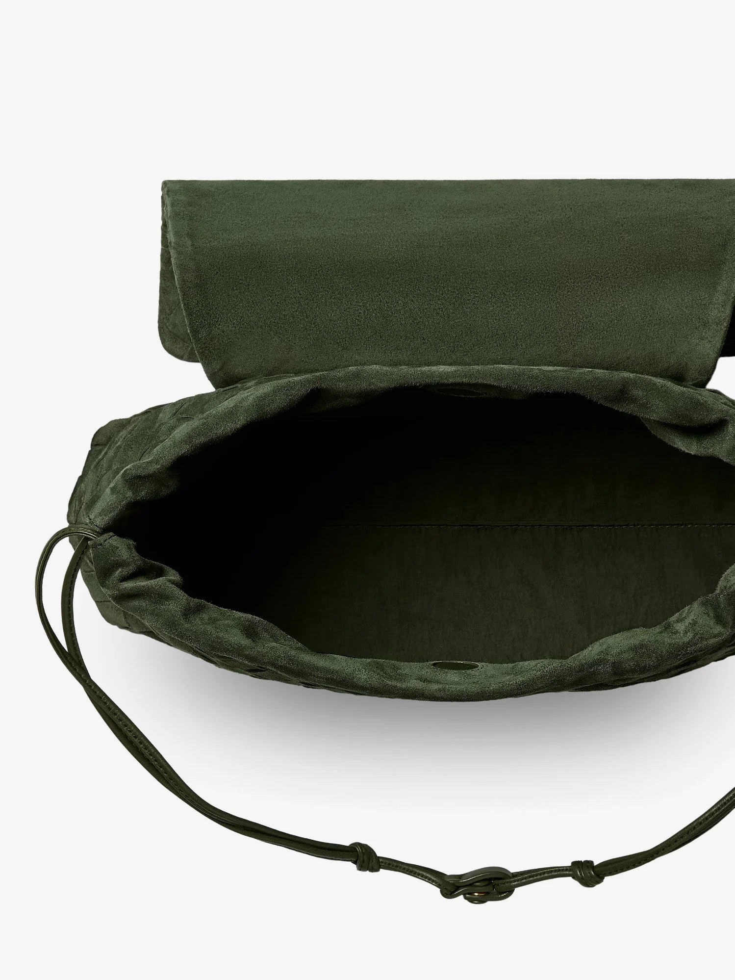 Suede Giorno crossbody bag with Intrecciato motif