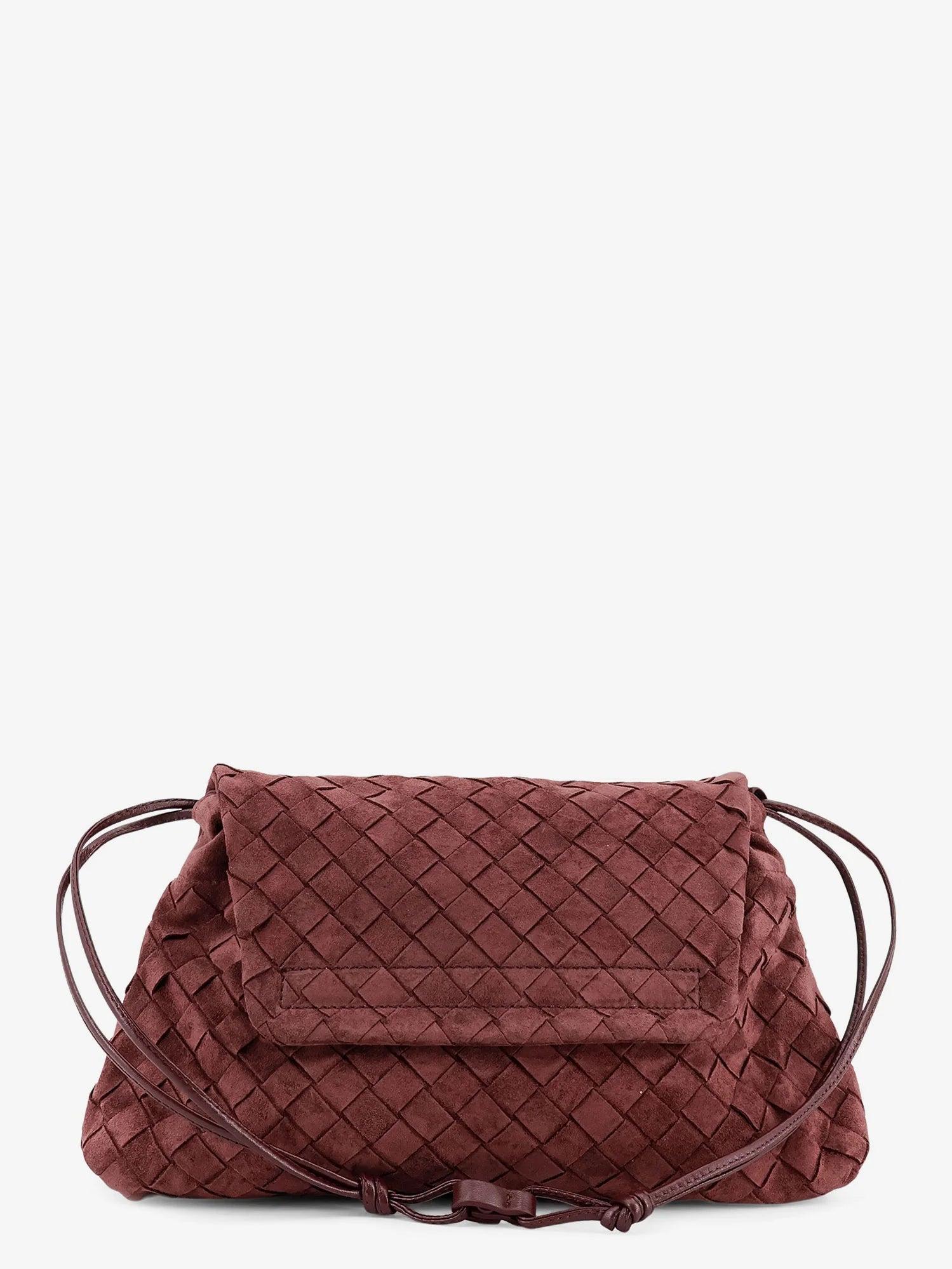 Suede Giorno crossbody bag with Intrecciato motif
