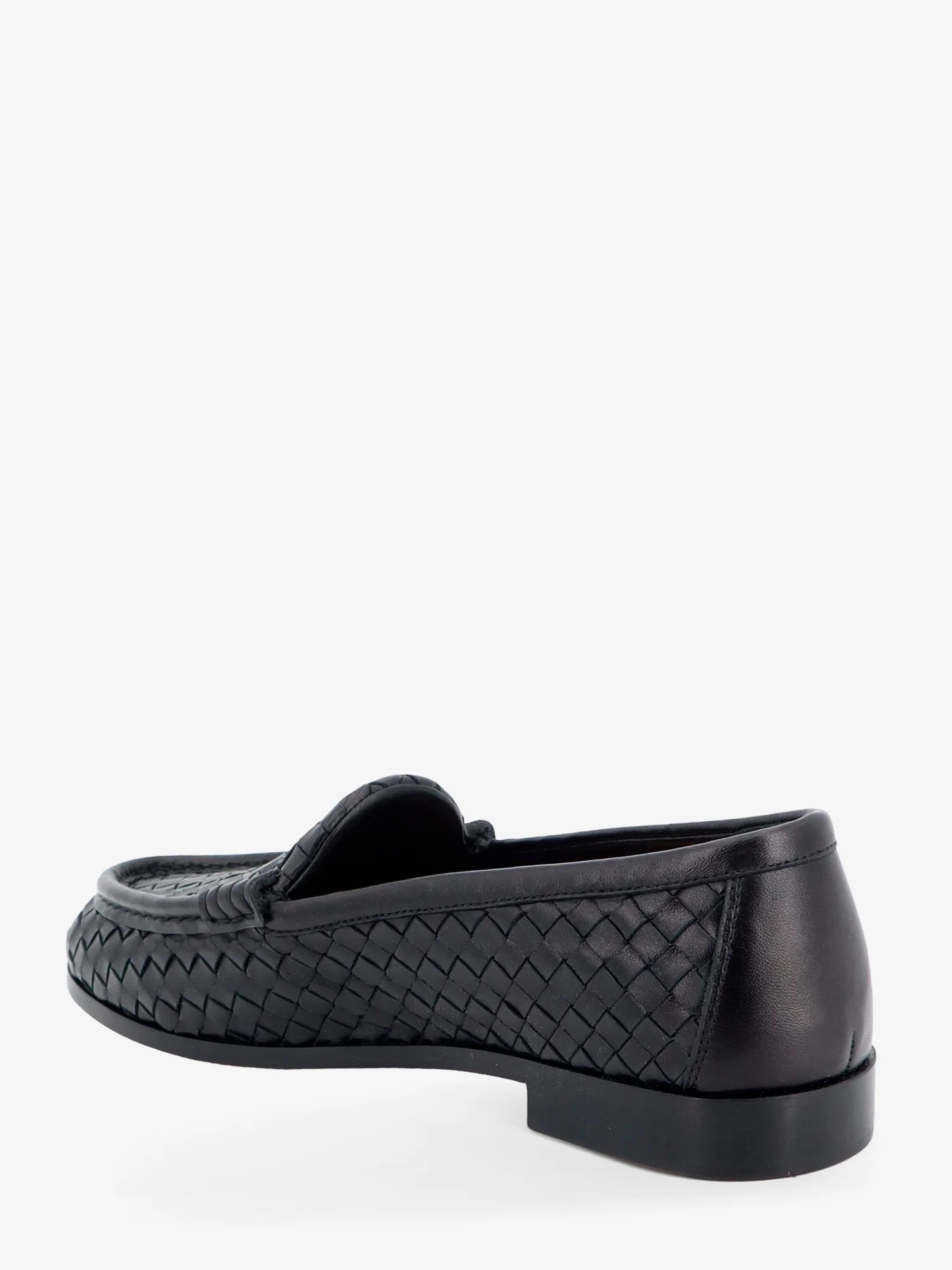 Silenzio leather loafers with Intrecciato motif