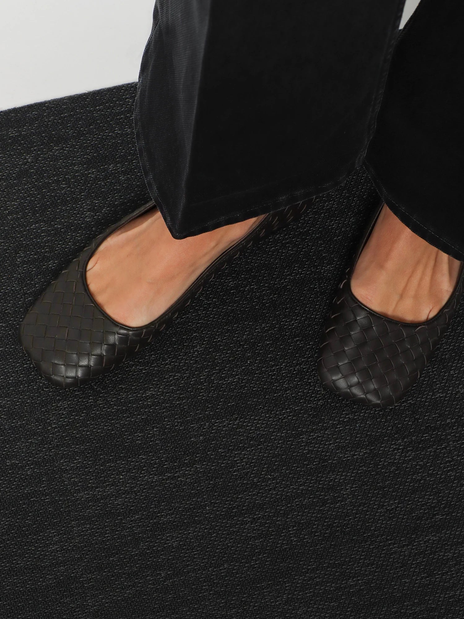 Charlotte leather ballerinas with Intrecciato motif