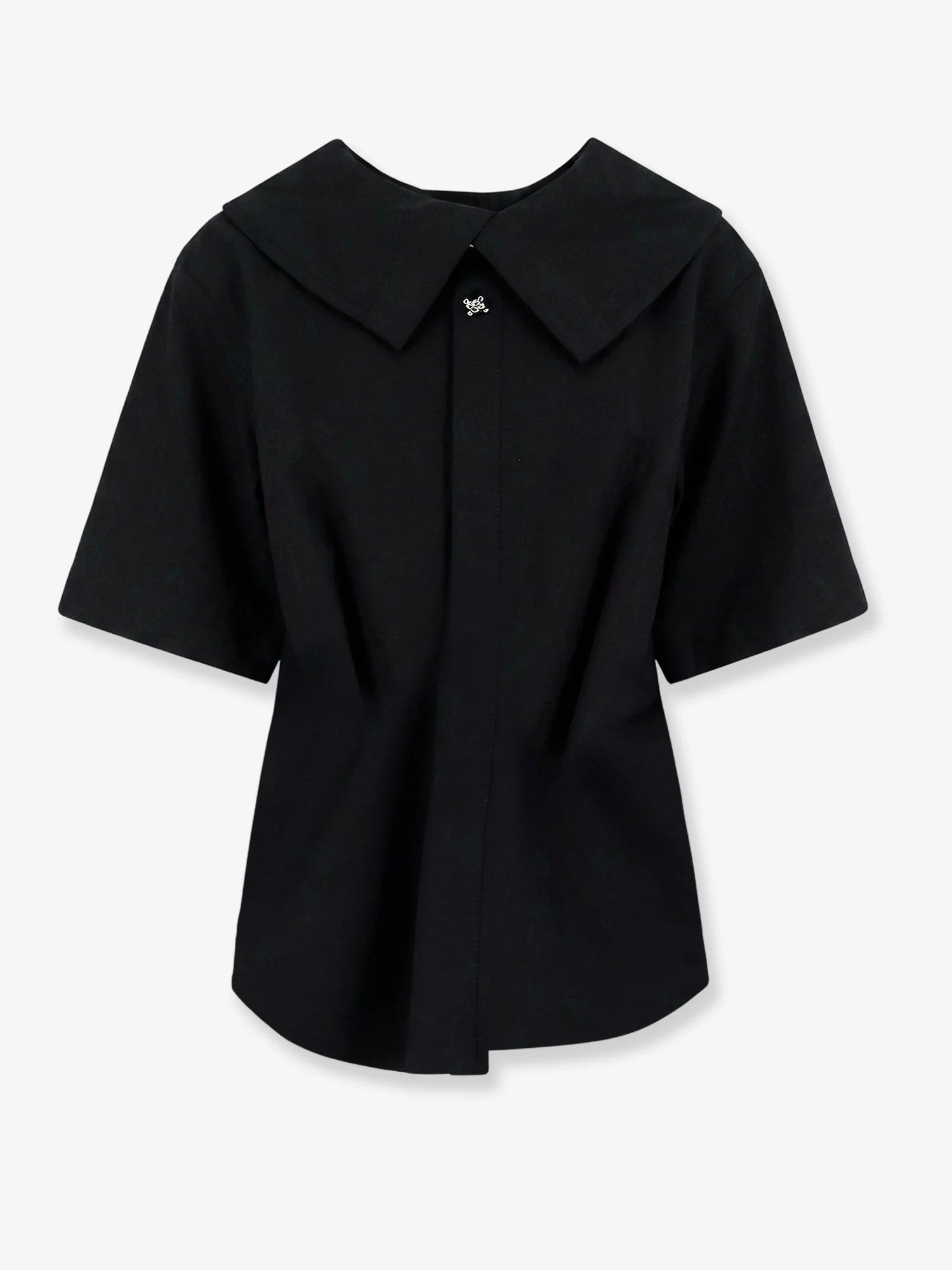 Compact cotton canvas shirt with Square Knot buttons