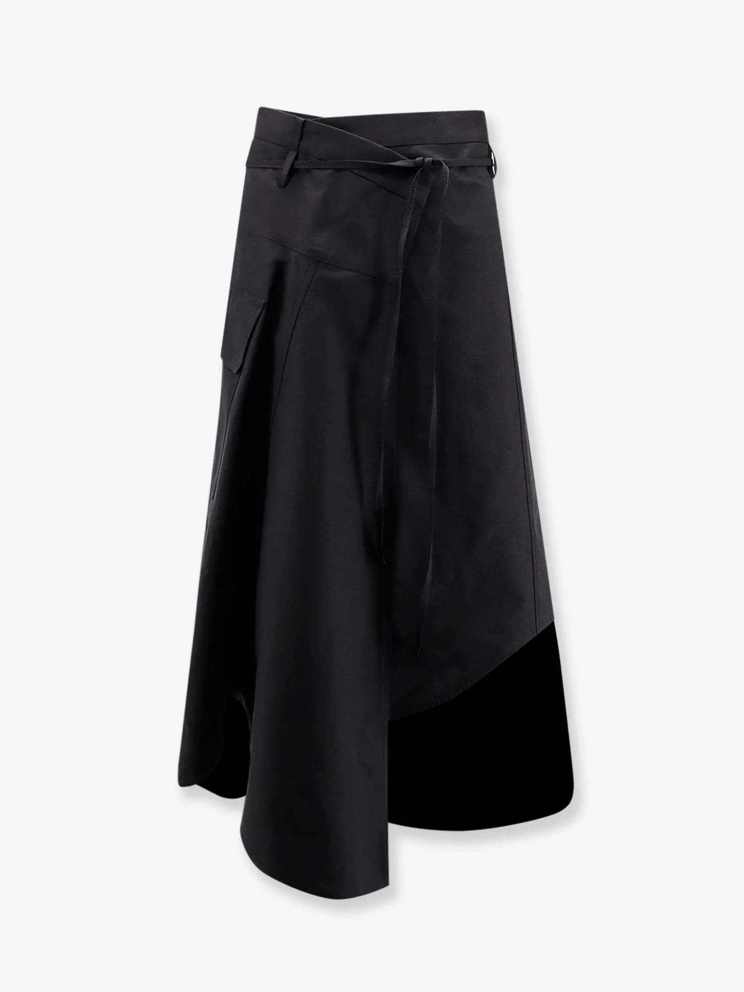 Compact cotton canvas skirt