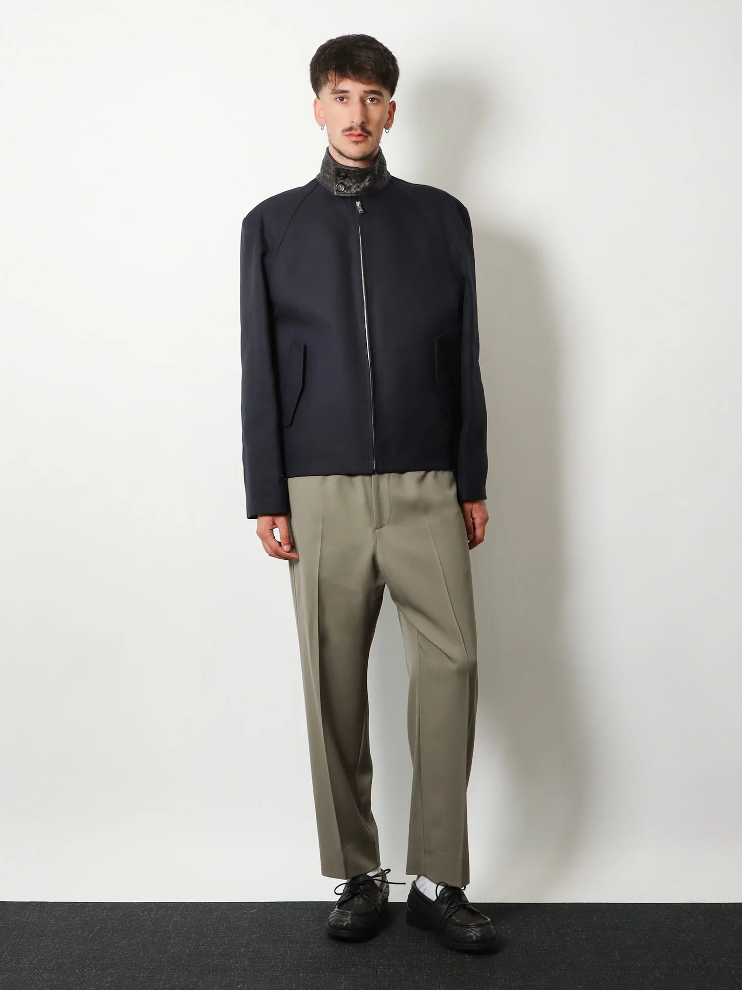 Harrington compact cotton gabardine jacket