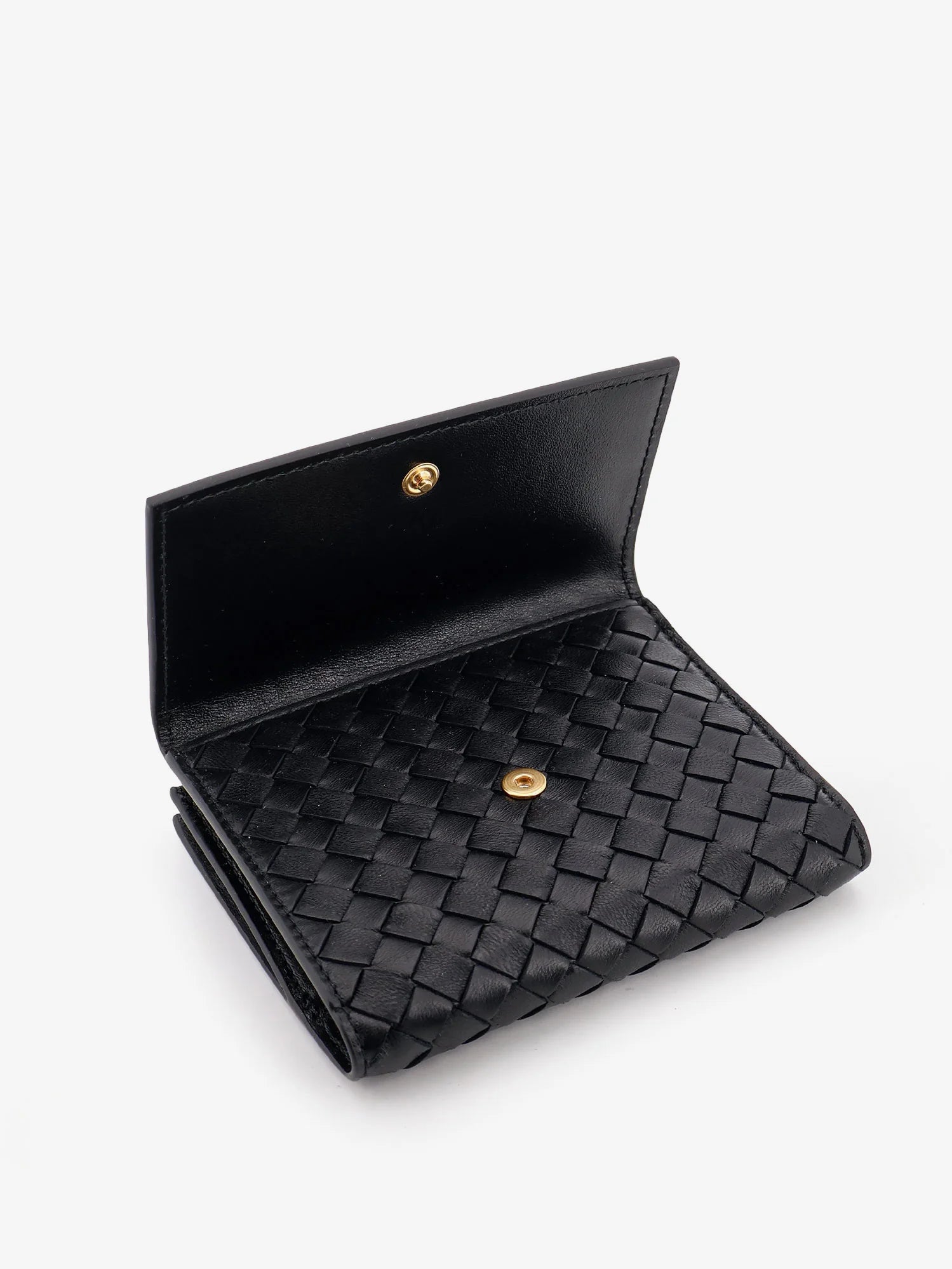 Bi-fold Intrecciato wallet with zip