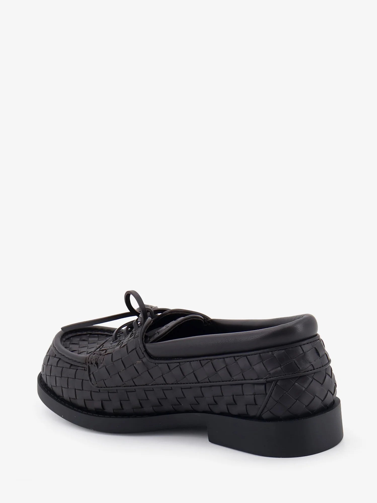 Pier Intrecciato leather boat shoes