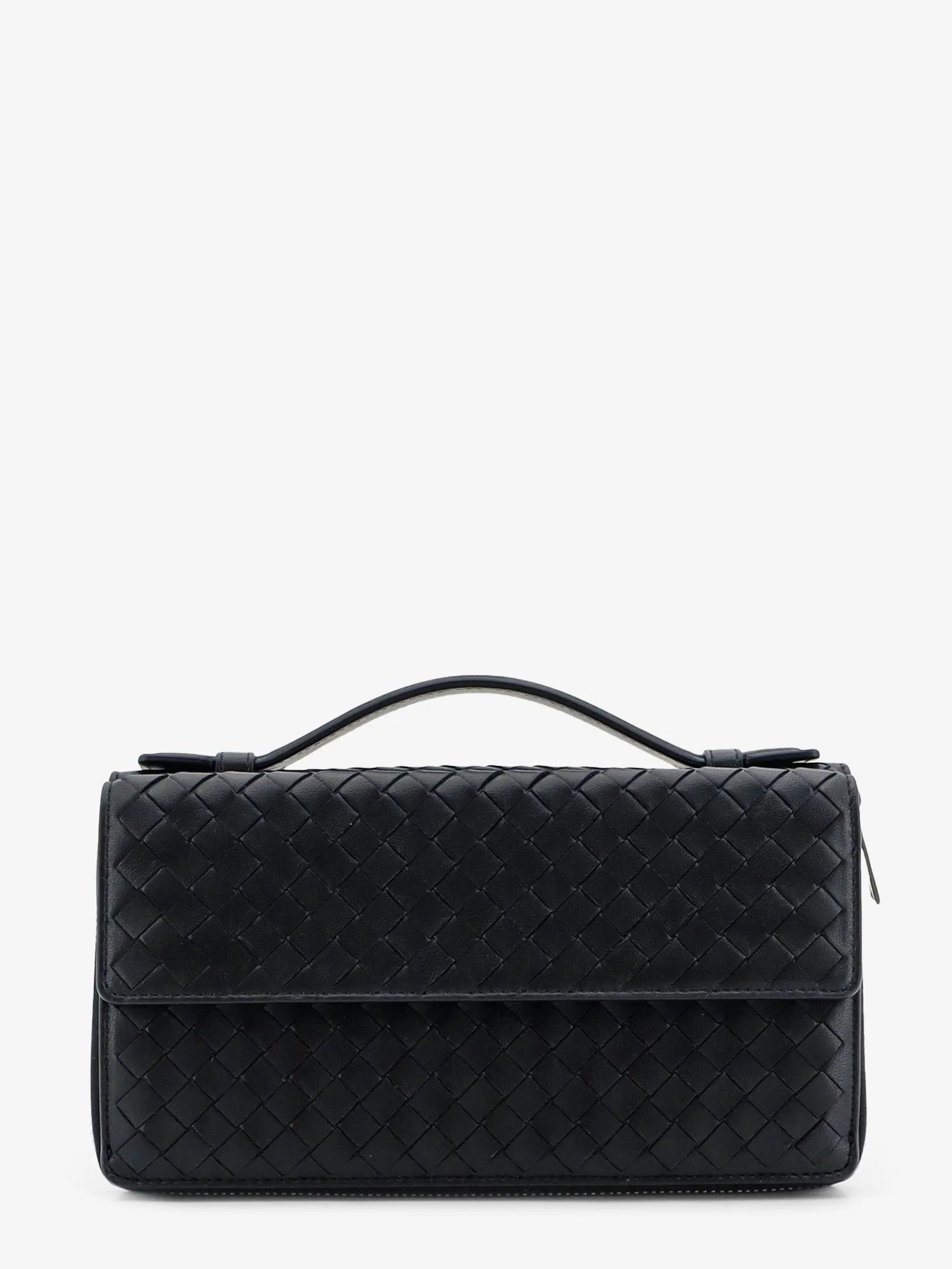 Leather wallet with Intrecciato pattern