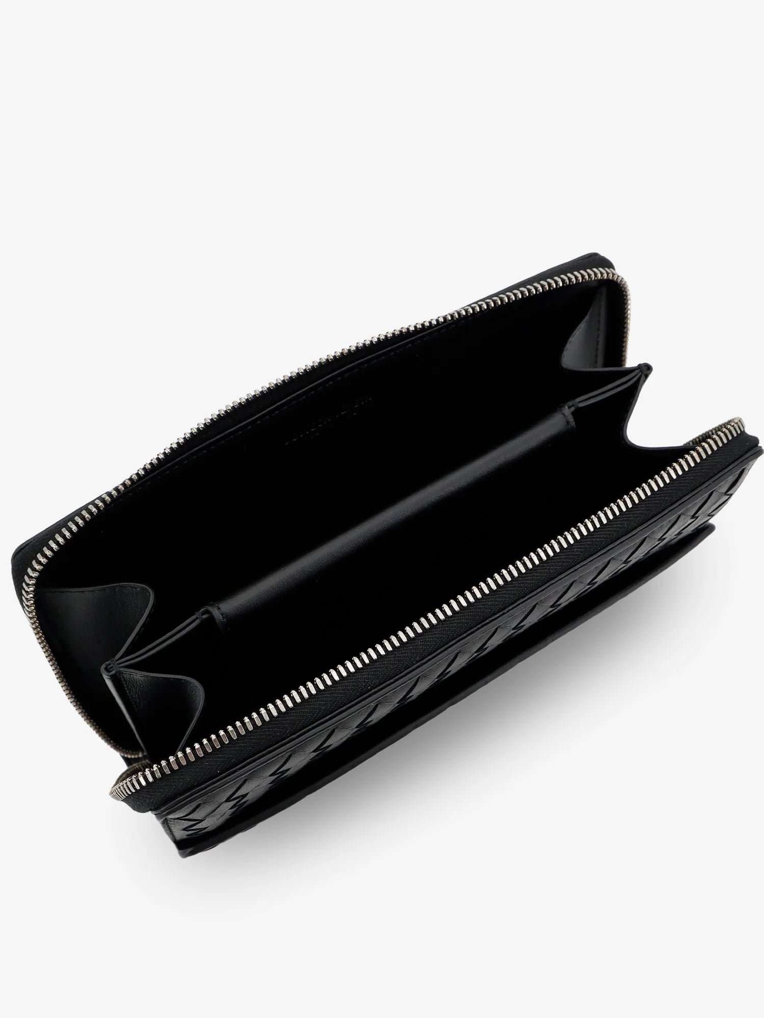 Leather wallet with Intrecciato pattern