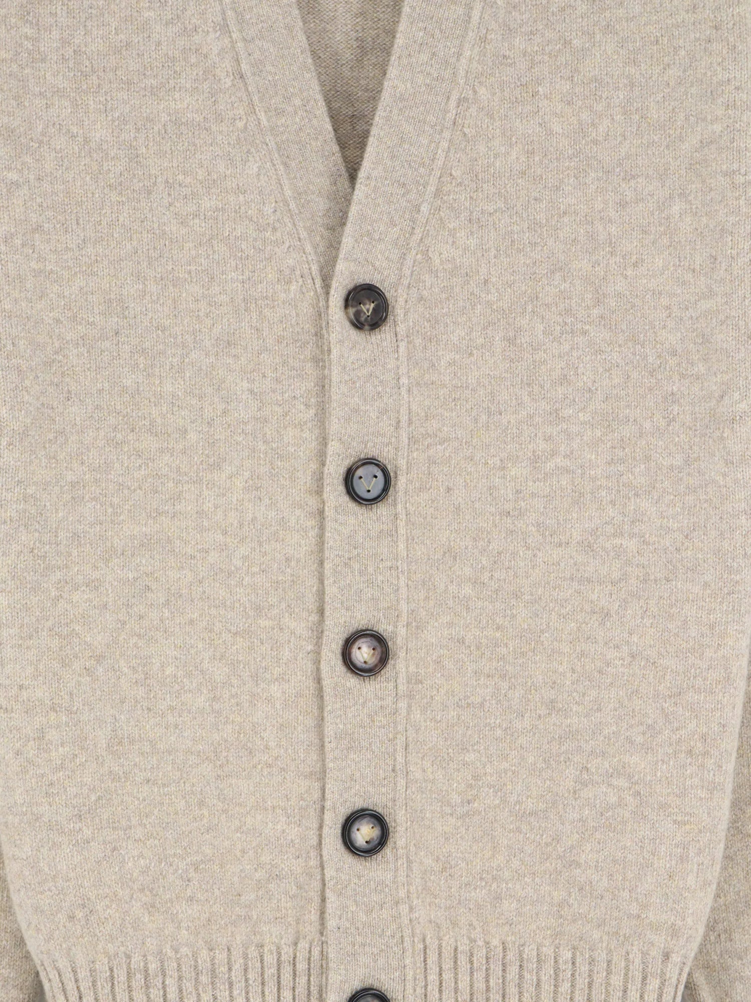 Cashmere blend cardigan with Intreccio patch