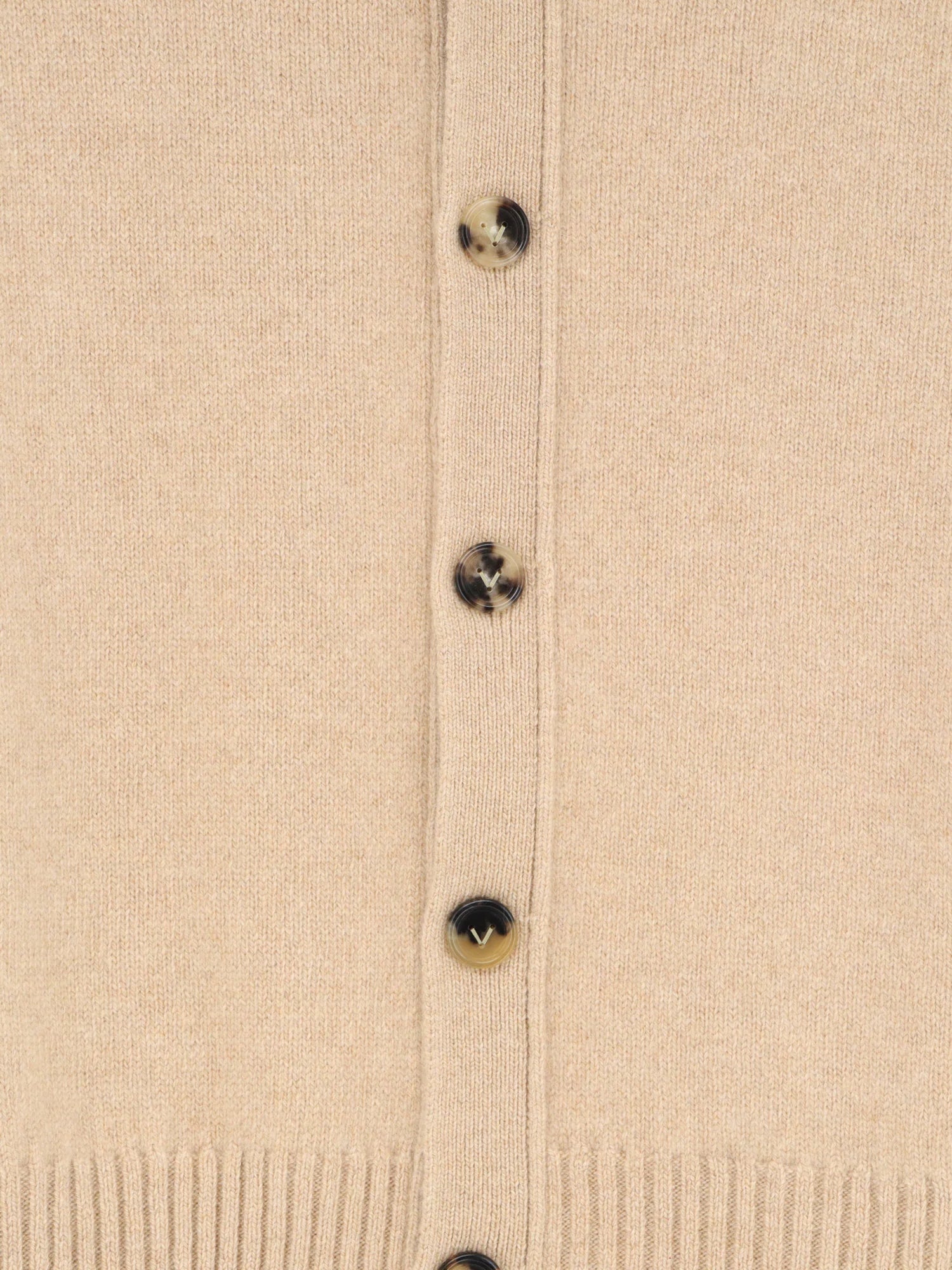Cashmere blend cardigan with Intrecciato logo patch